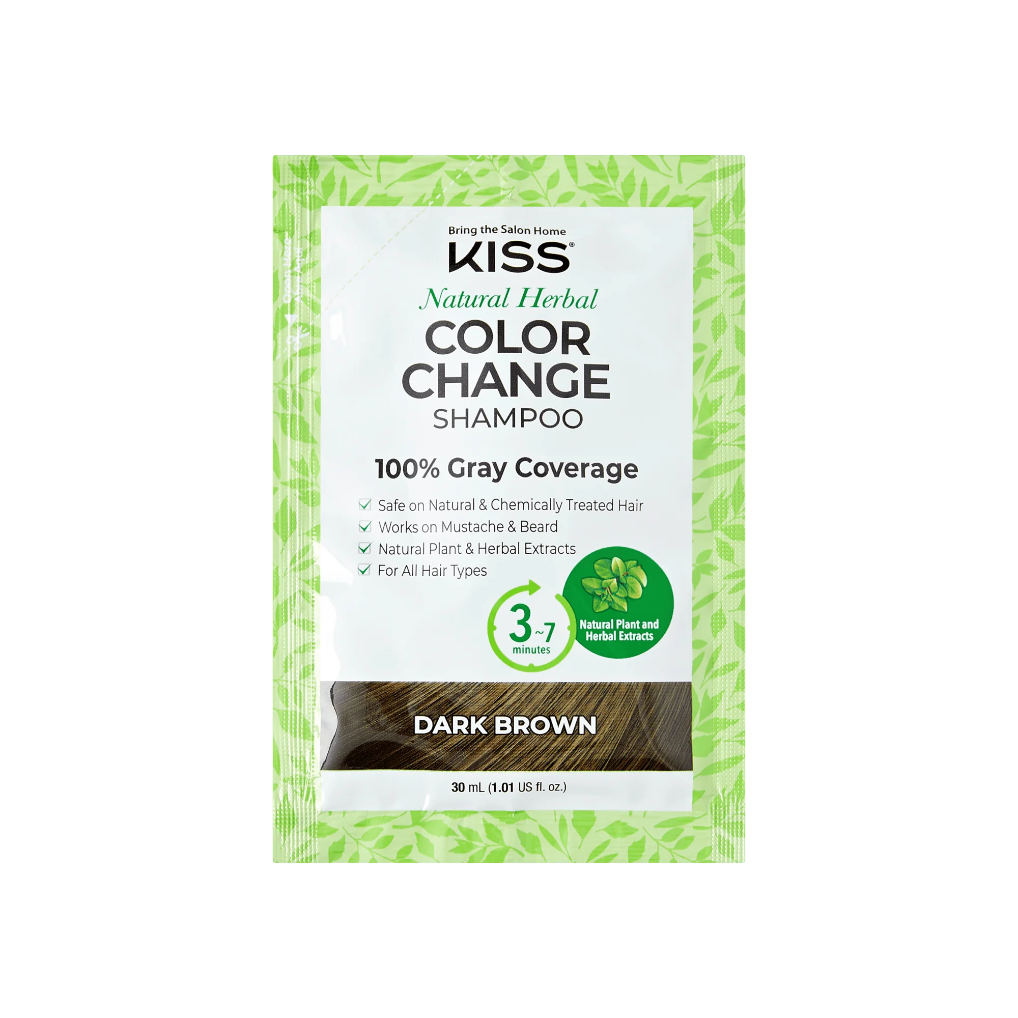 KISS Color Change Permanent Shampoo Dye - Dark Brown - Image 3