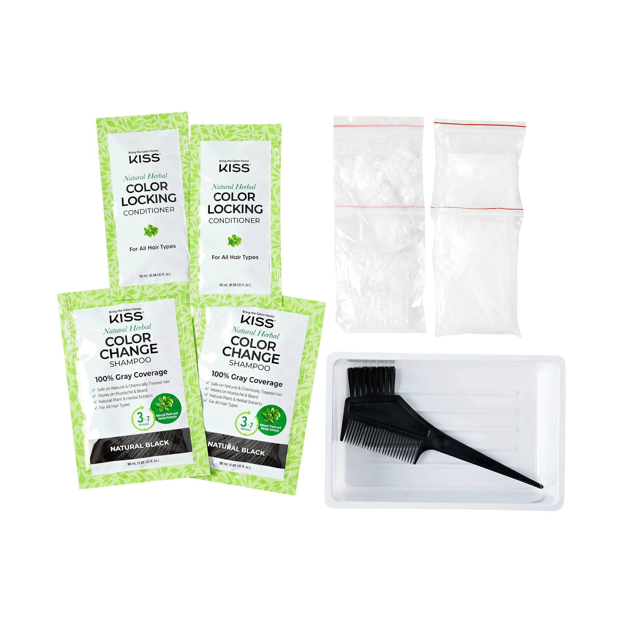 KISS Color Change Permanent Shampoo Dye - Natural Black - Image 2