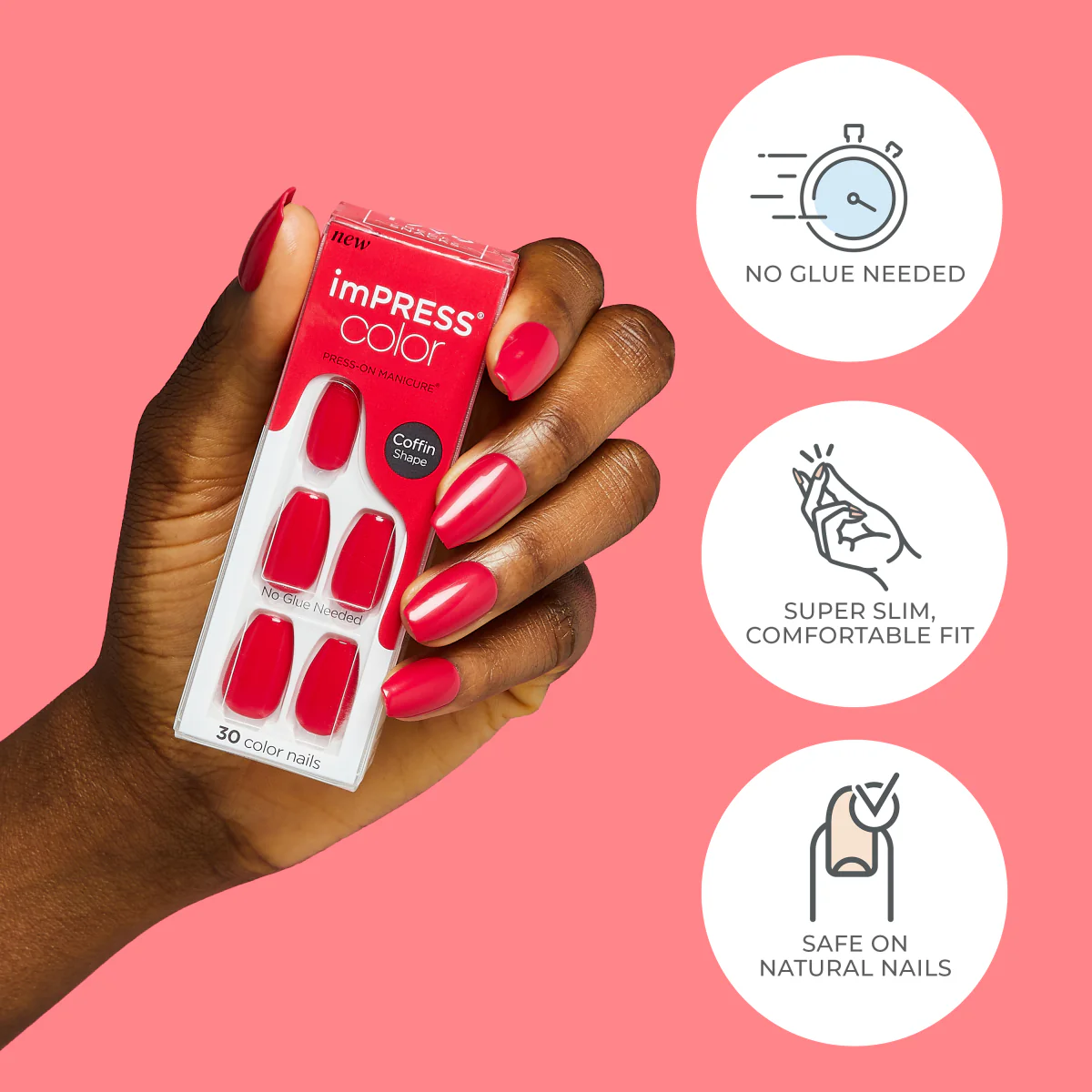 imPRESS Color Press-On Manicure Medium - Ballroom - Image 7