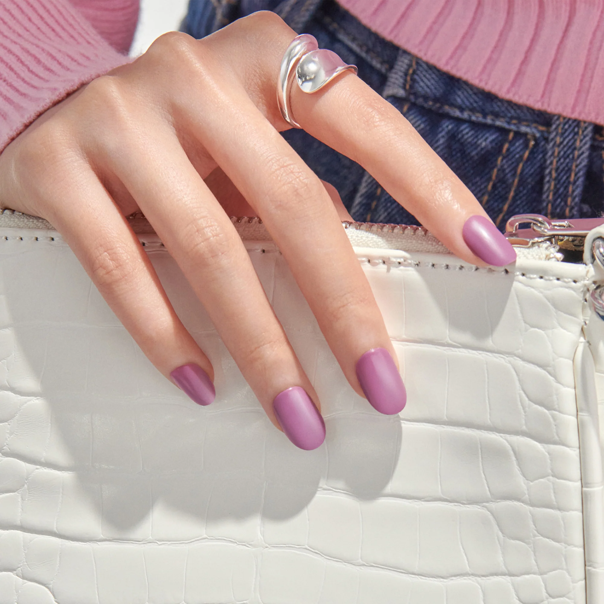 imPRESS Color Press On Nails - Purple Veil - Image 2