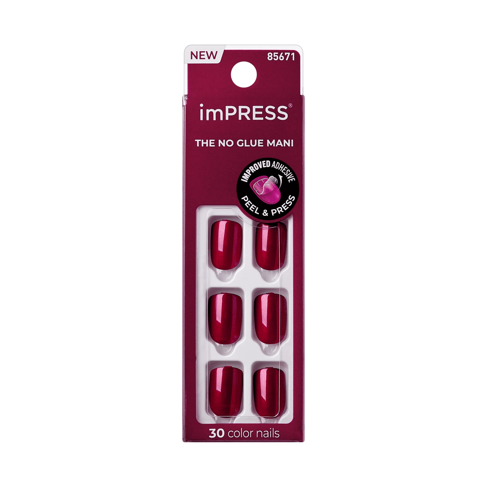 imPRESS Color Press On Nails - Red Velvet - Image 7