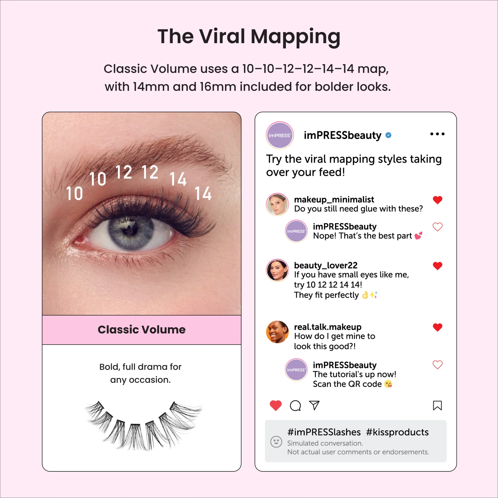 imPRESS Pre-Glued Individual Lashes Multipack, Classic Volume, 60 Lash Clusters - Image 8
