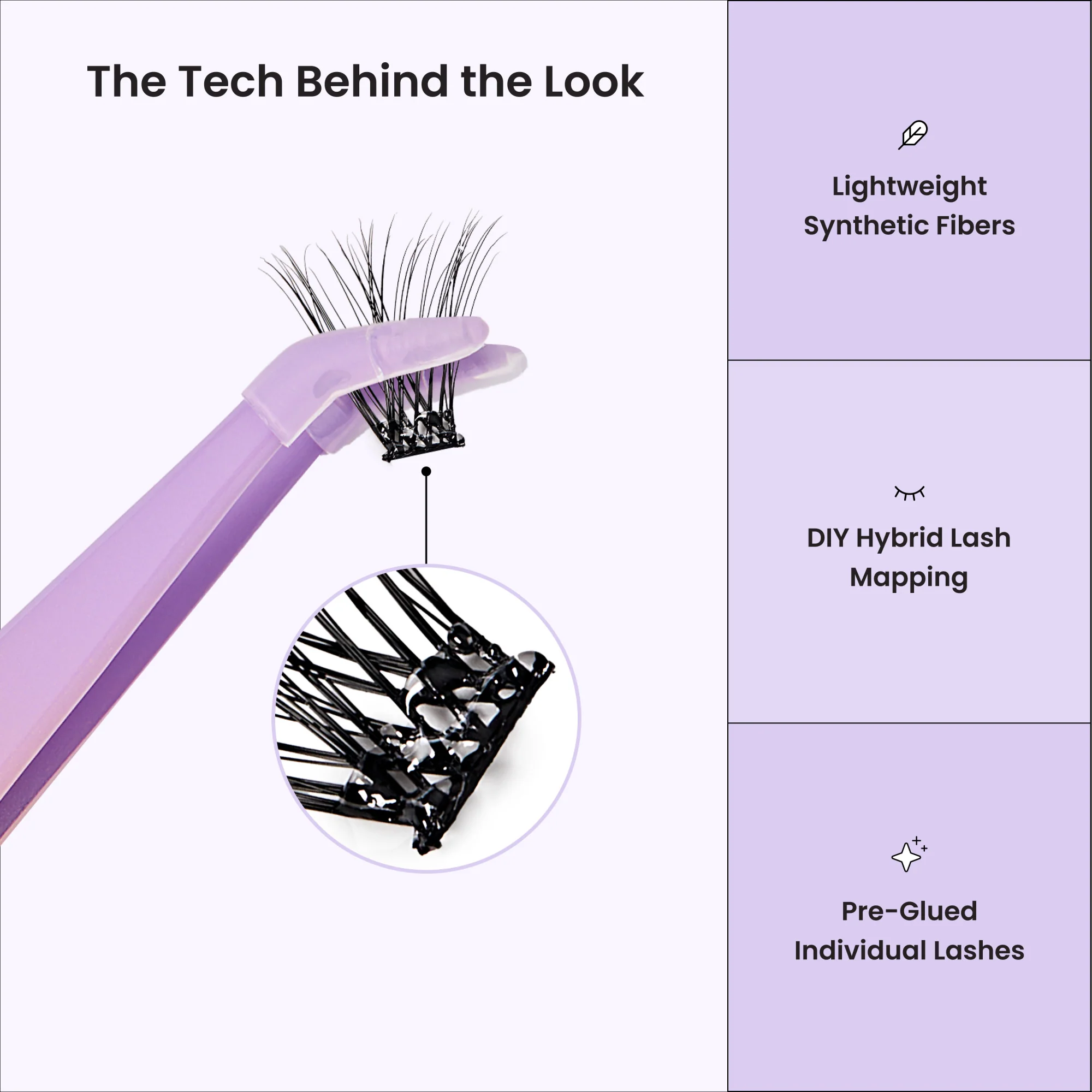 imPRESS Pre-Glued Individual Lashes Multipack, Classic Wispy, 60 Lash Clusters - Image 9