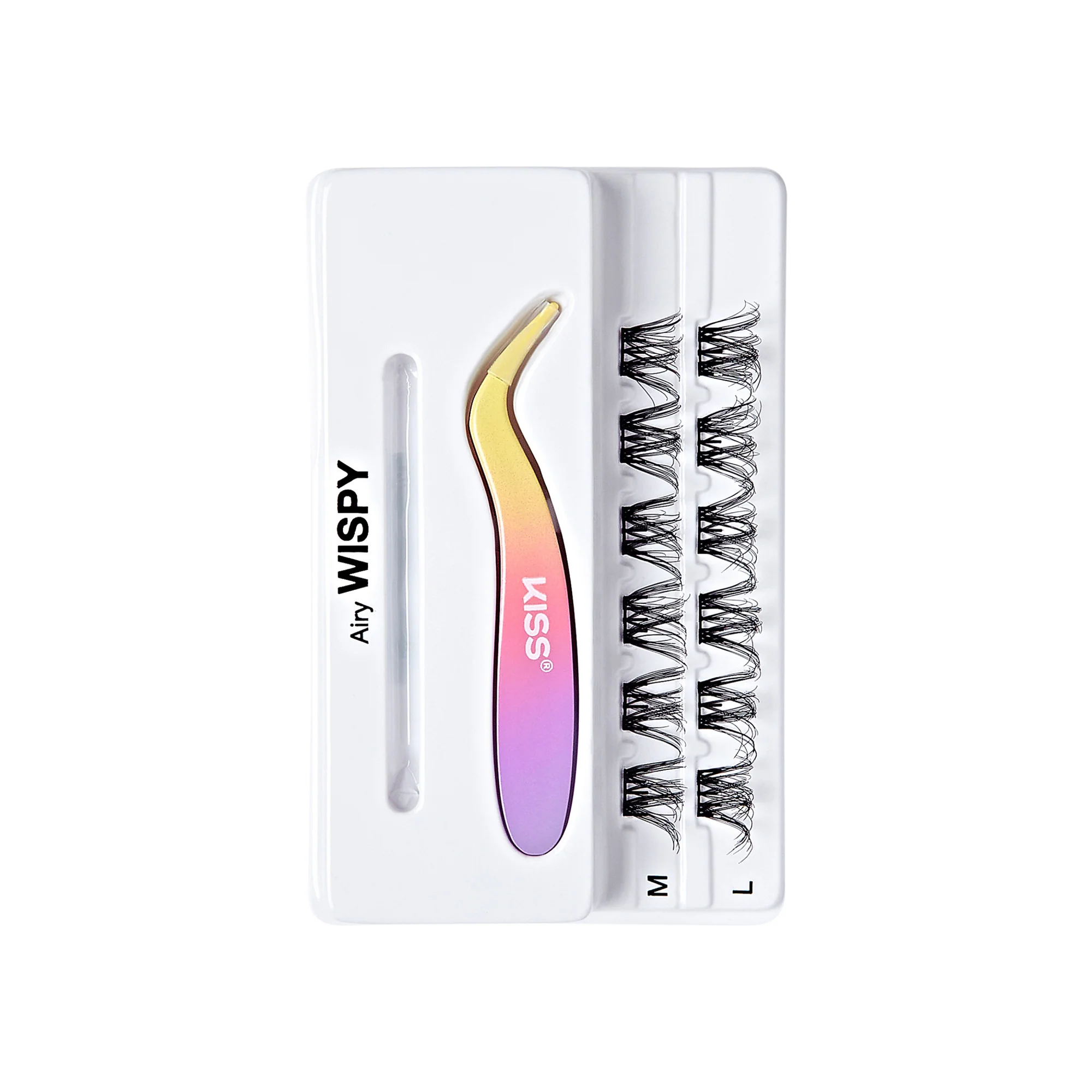 imPRESS Falsies Self Adhesive Eyelashes, 12 Lash Clusters + Applicator - Airy - Image 6