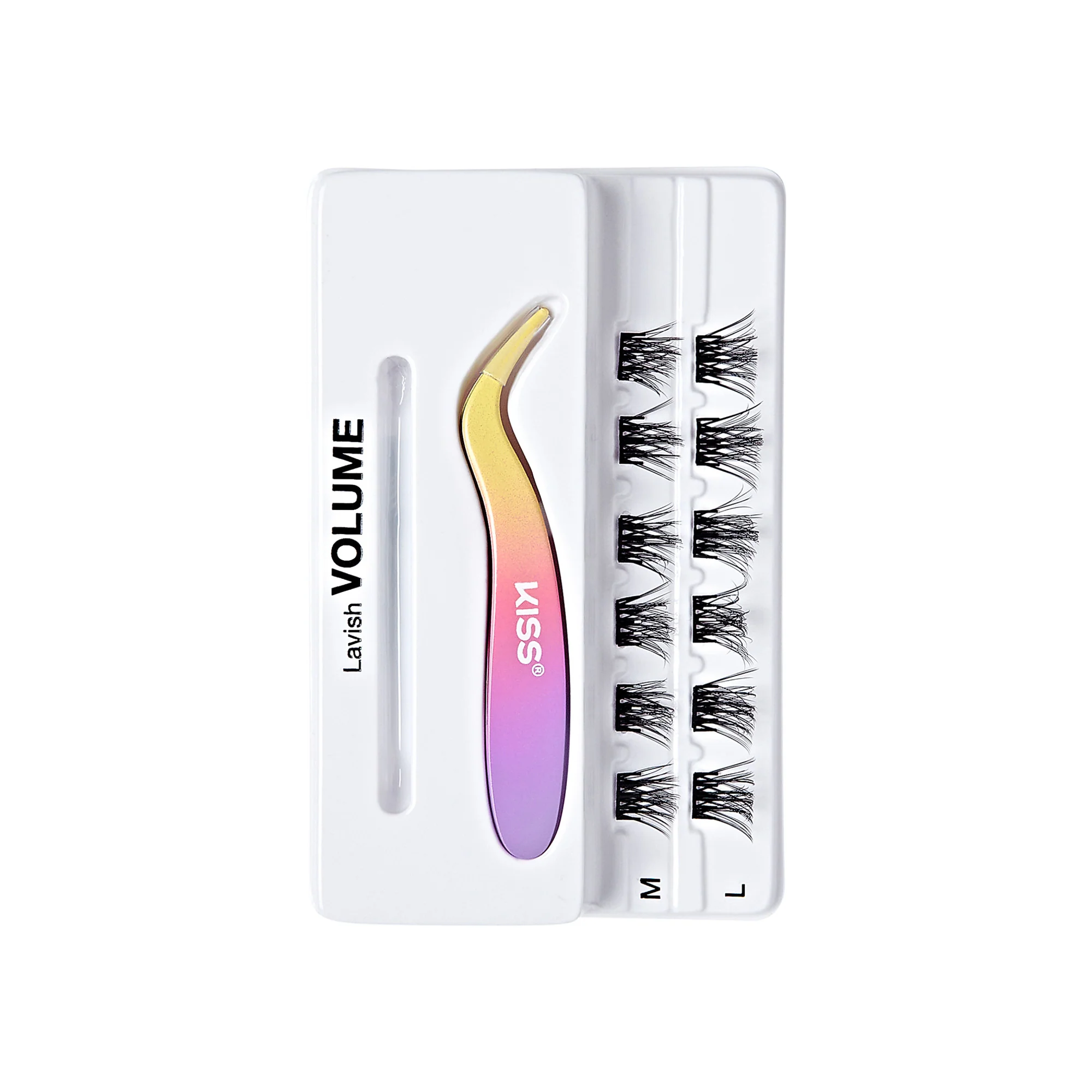 imPRESS Falsies Self Adhesive Eyelashes, 12 Lash Clusters + Applicator – Lavish - Image 6