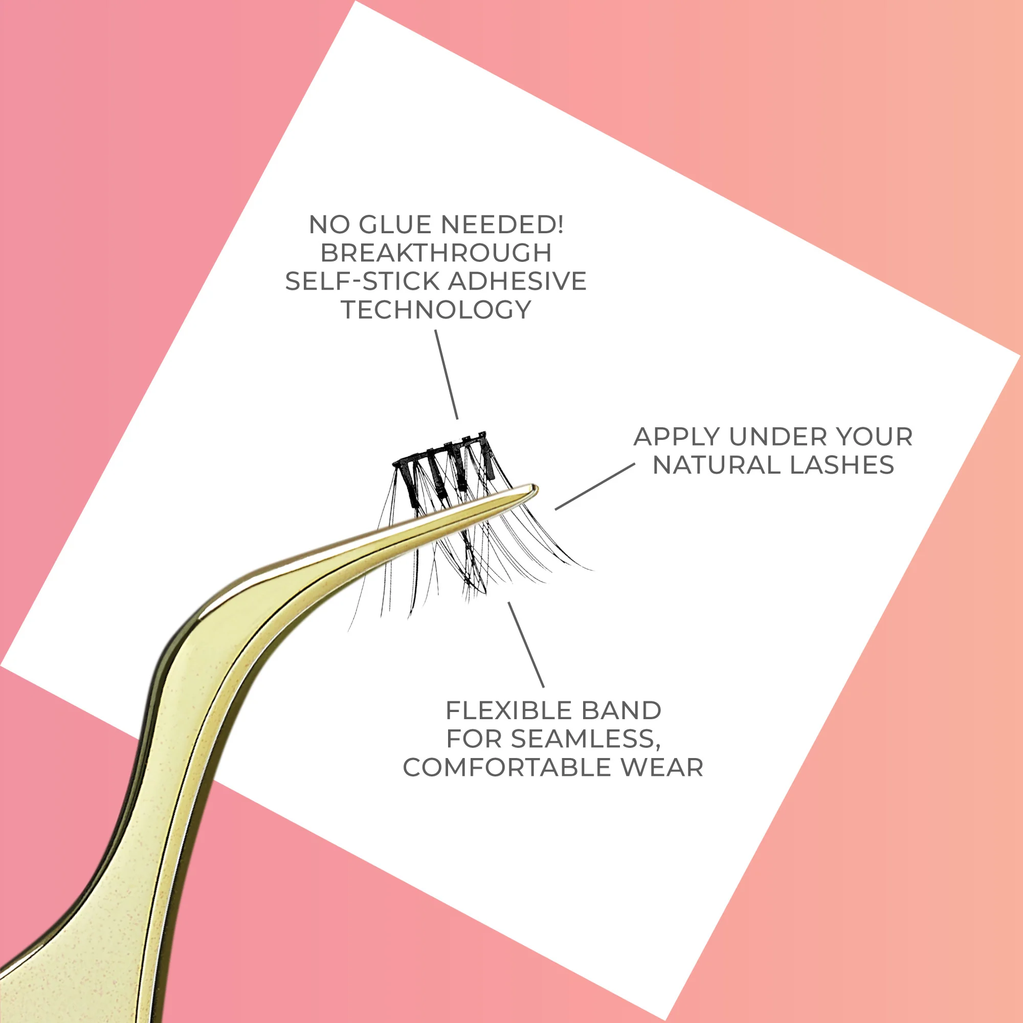 imPRESS Falsies Self Adhesive Eyelashes, 12 Lash Clusters - Chic - Image 9