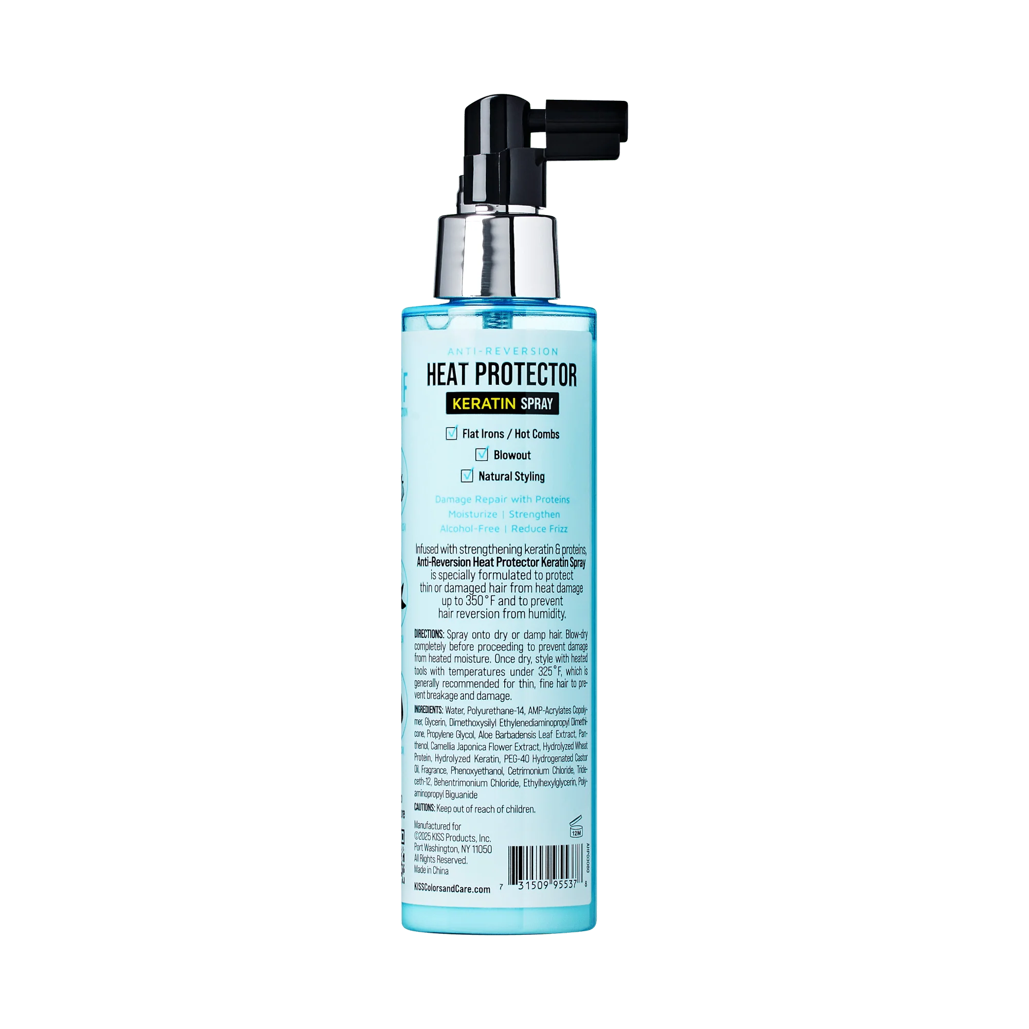 KISS Colors & Care Anti-Reversion Heat Protector Keratin Spray - Image 5