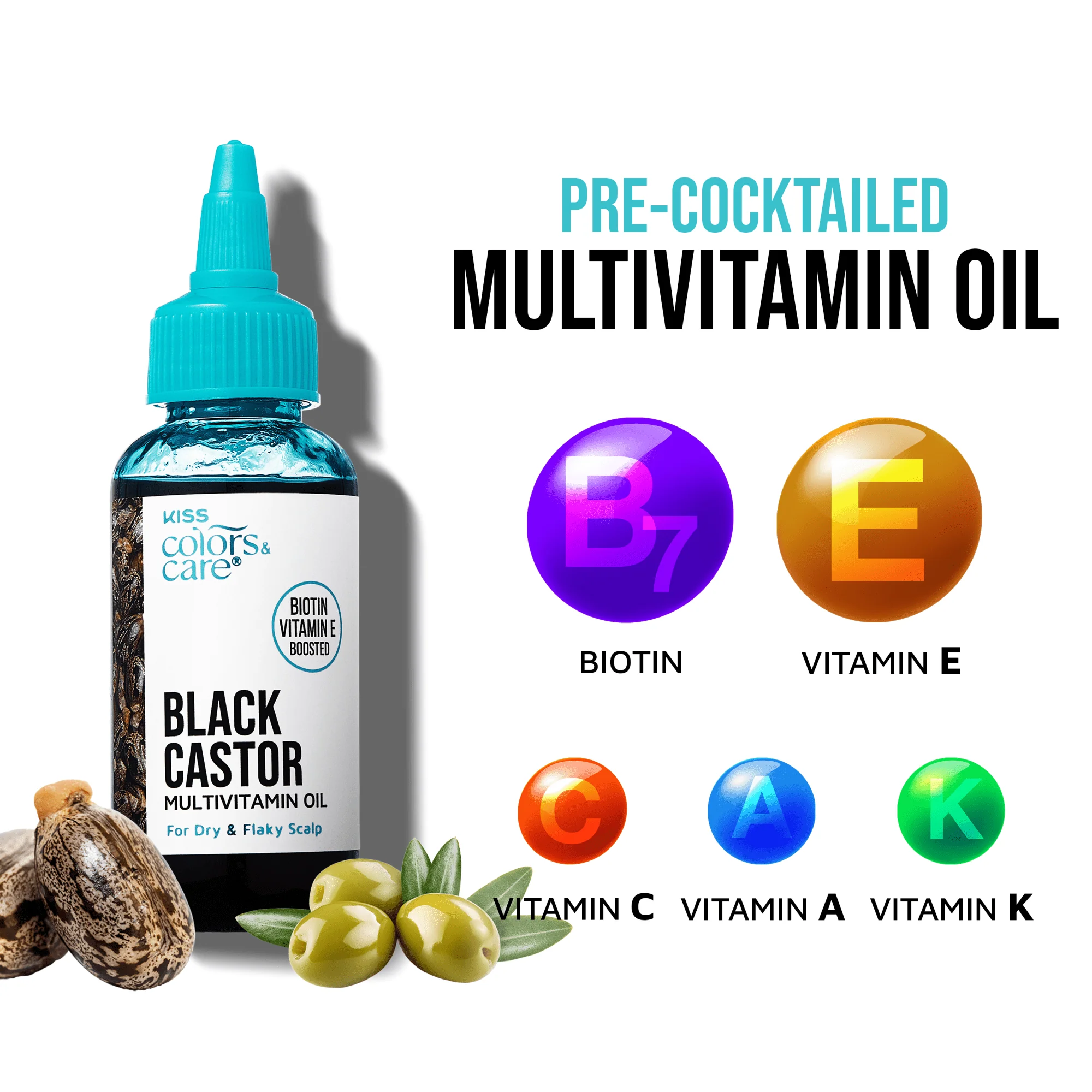 KISS Colors & Care Multivitamin Oil - Black Castor - Image 9