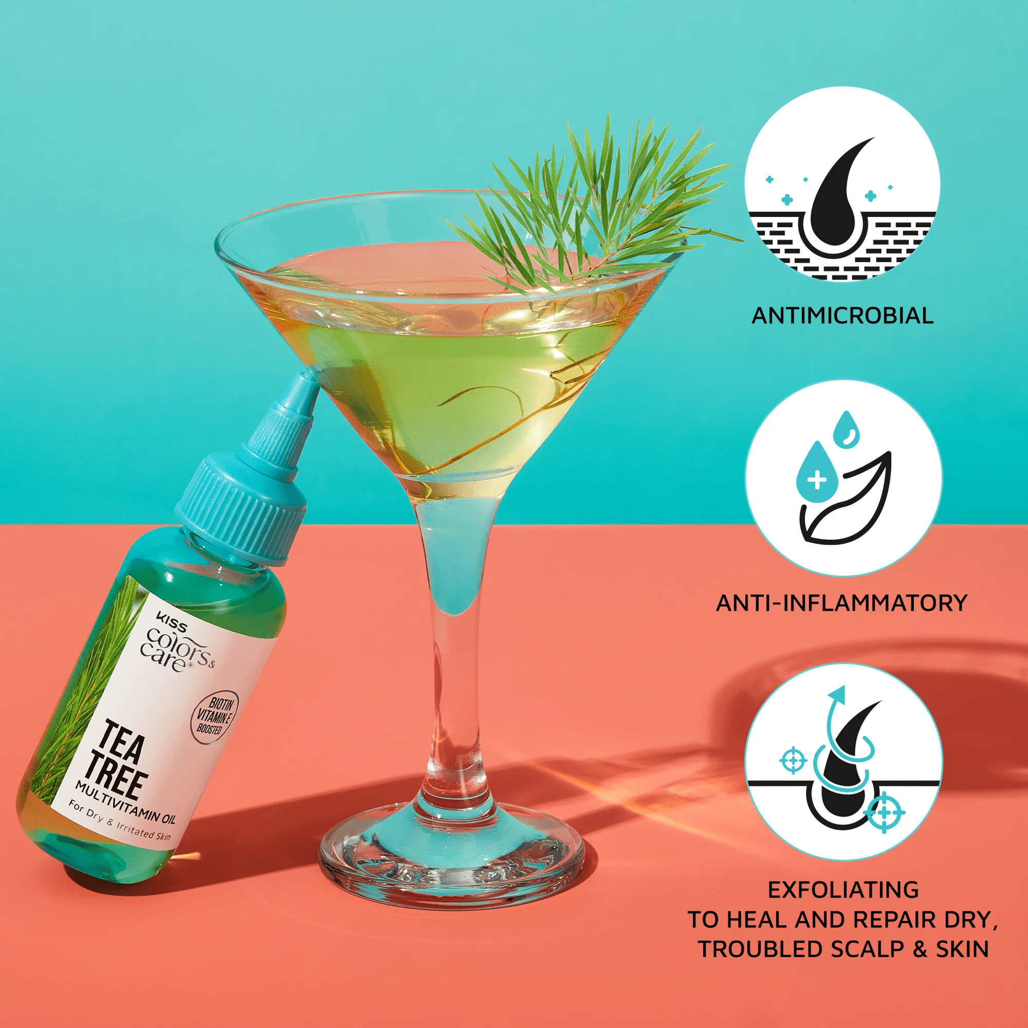 KISS Colors & Care Multivitamin Oil - Tea Tree - Image 7