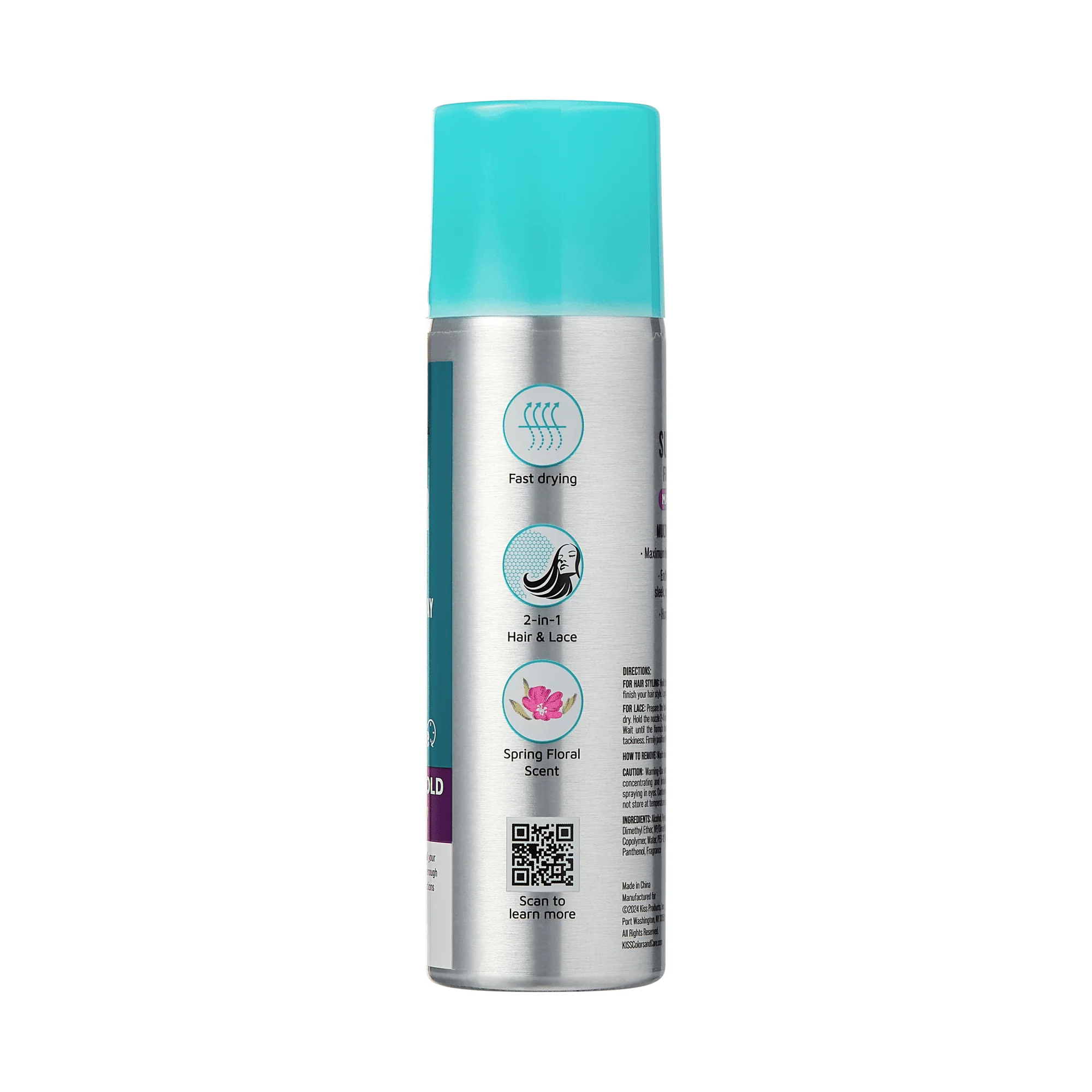 KISS Colors & Care Super Stay Freezing Spray Maximum Hold, 6 oz. - Image 2