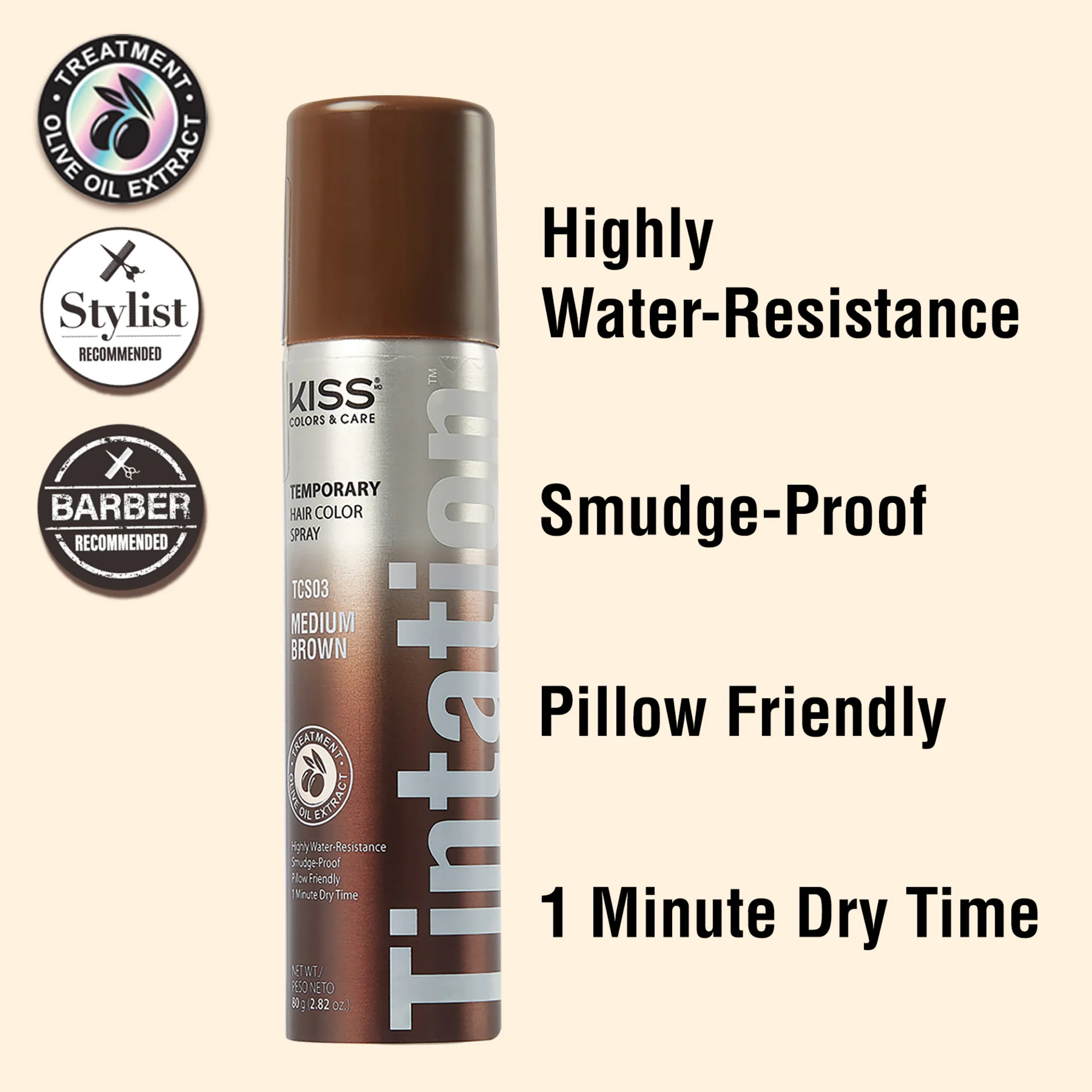 KISS Colors & Care Tintation Spray - Medium Brown - Image 4