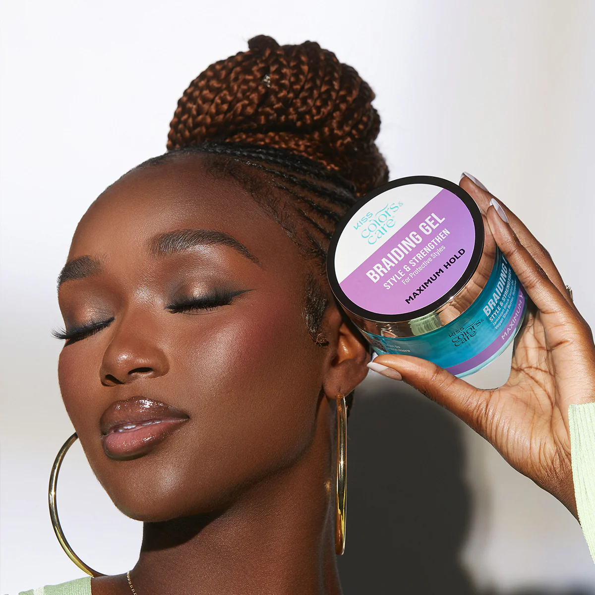 KISS Colors & Care Braiding Gel, Maximum Hold, 6 oz. - Image 3