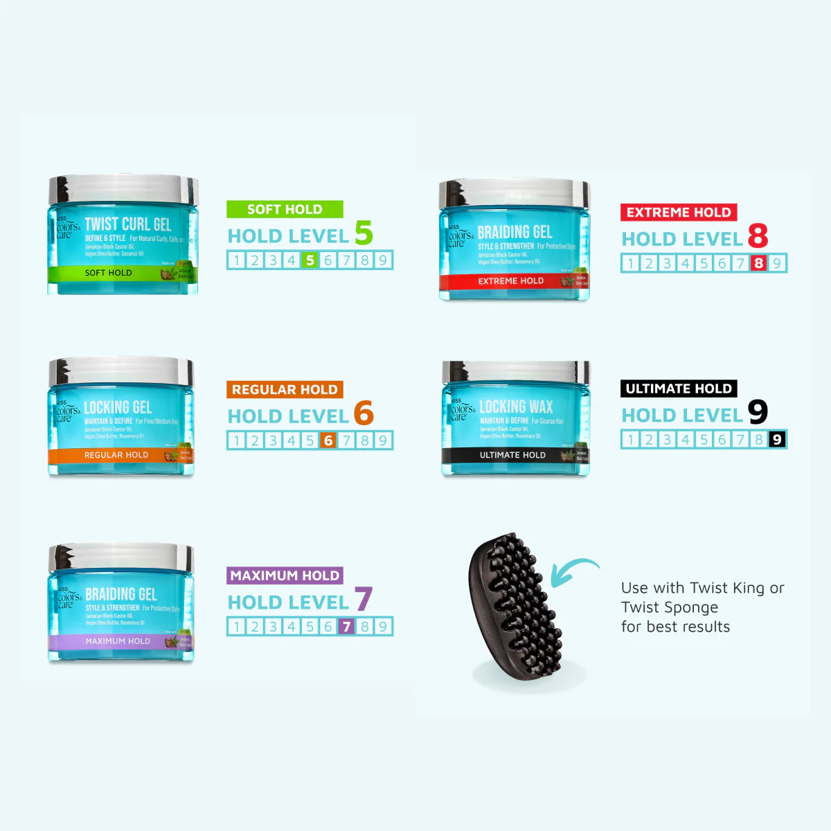 KISS Colors & Care Braiding Gel, Extreme Hold, 6 oz. - Image 8