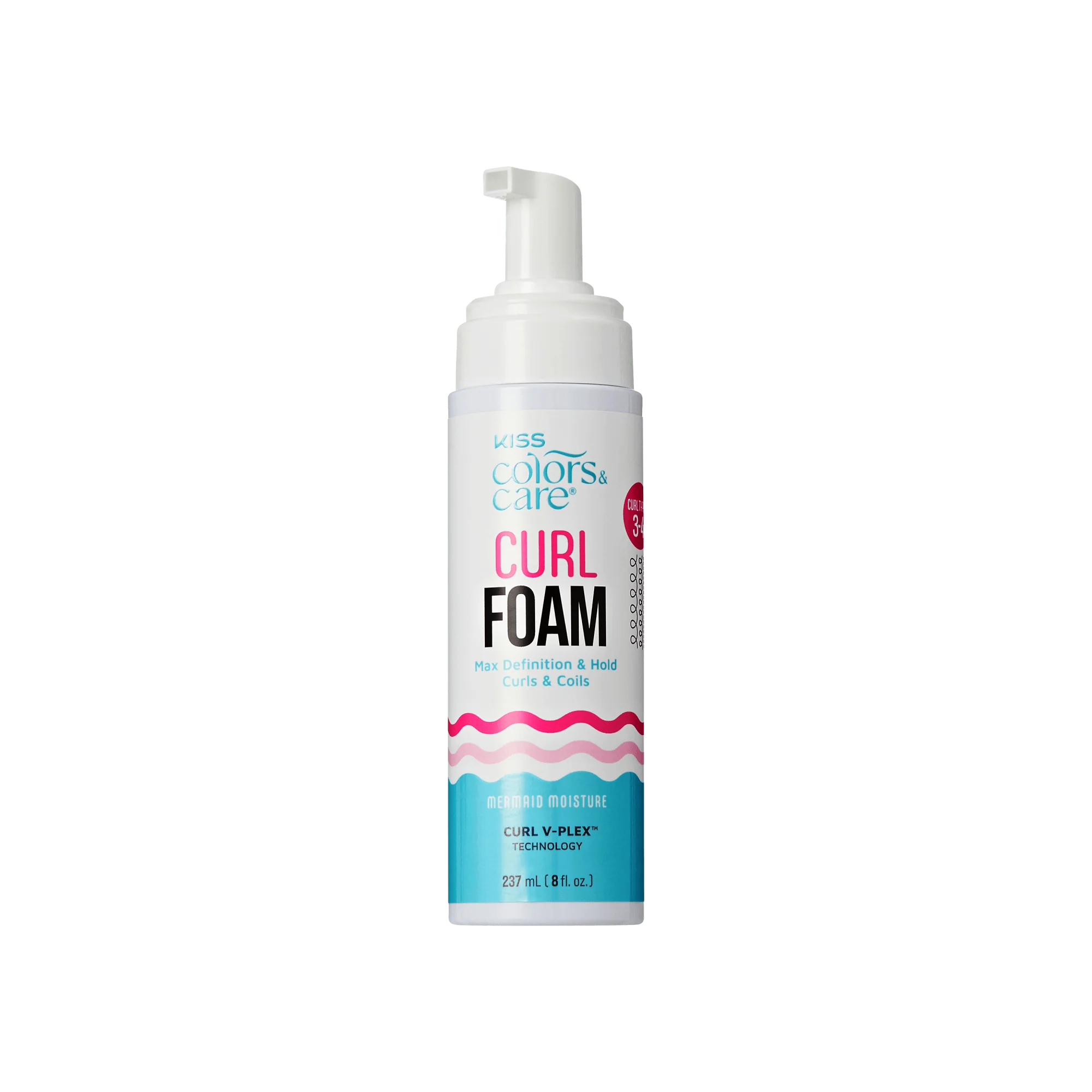 KISS Colors & Care Curl Foam Hair Mousse, Max Definition & Hold - 8 fl oz - Image 7