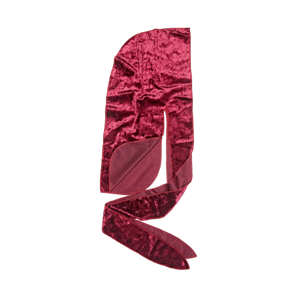 KISS Colors & Care Power Wave Velvet Luxe Durag, Burgundy - Image 4