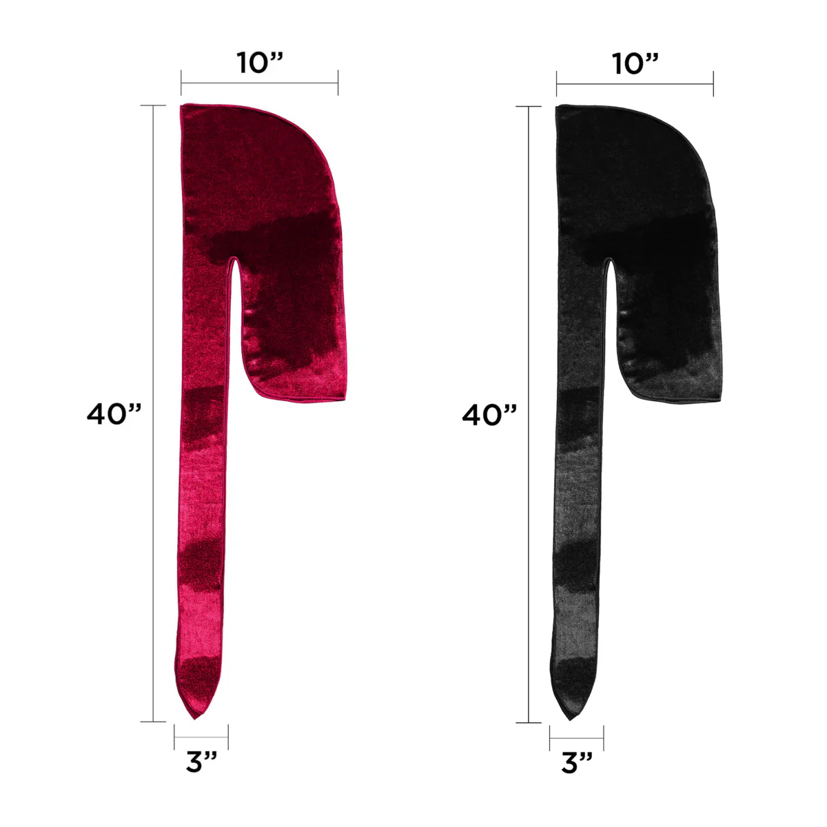 KISS Colors & Care Power Wave Velvet Luxe Durag, Burgundy - Image 6