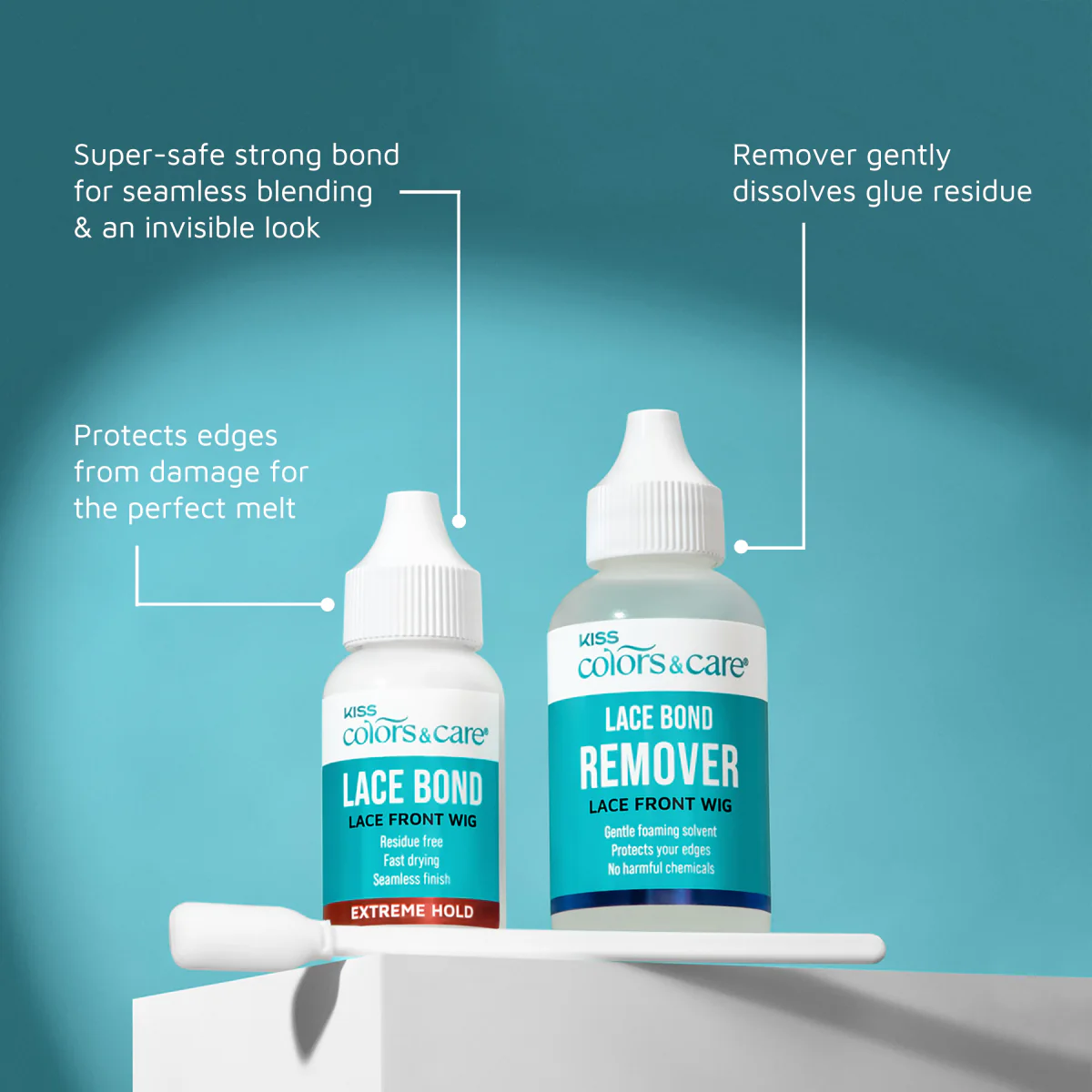 KISS Colors & Care Lace Bond Glue and Remover Kit - Image 7