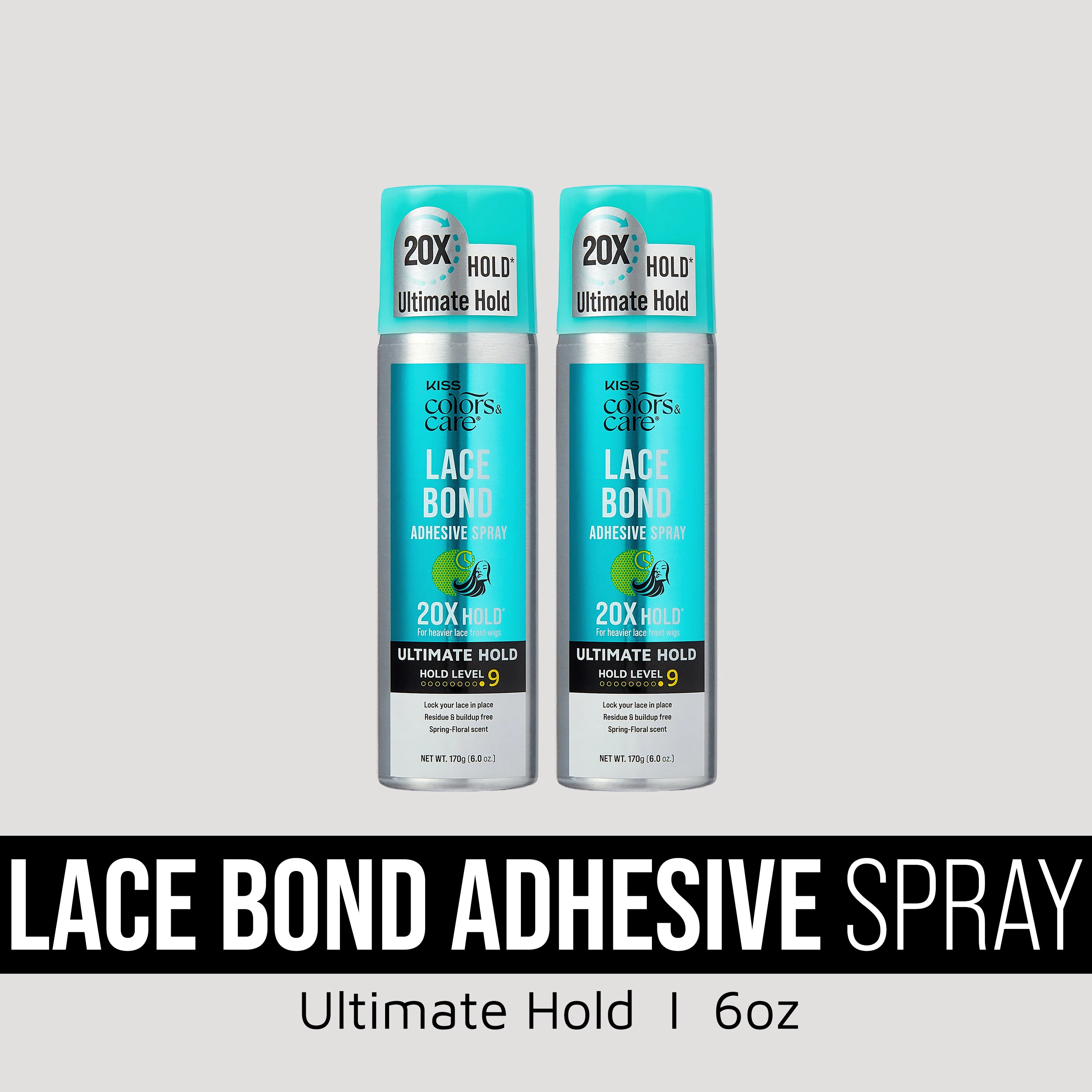KISS Colors & Care Lace Bond Adhesive Spray Ultimate Hold Bundle - 6 oz. 2 Pack