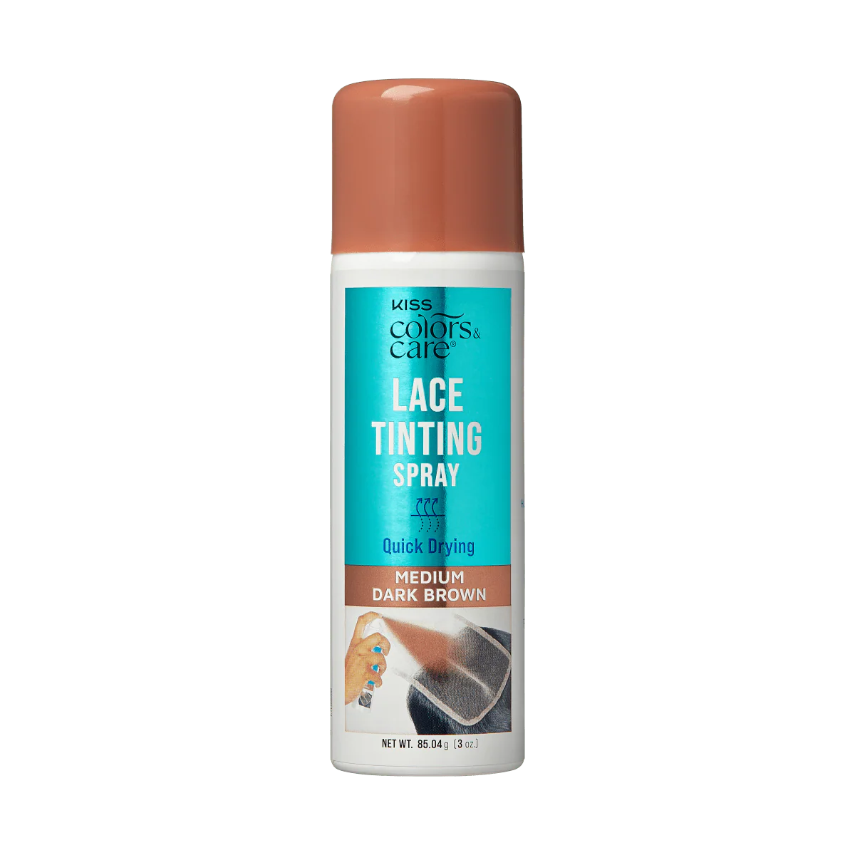KISS Colors & Care Lace Tinting Spray Medium Dark Brown Bundle 2 Pack - Image 3