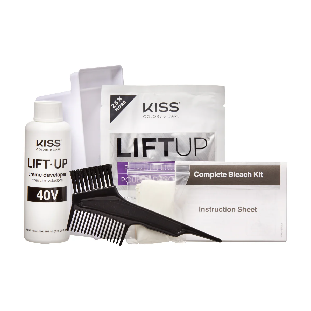 KISS Colors & Care Maximum Strength Lift-Up Complete Bleach Toner Kit – ICE - Image 3