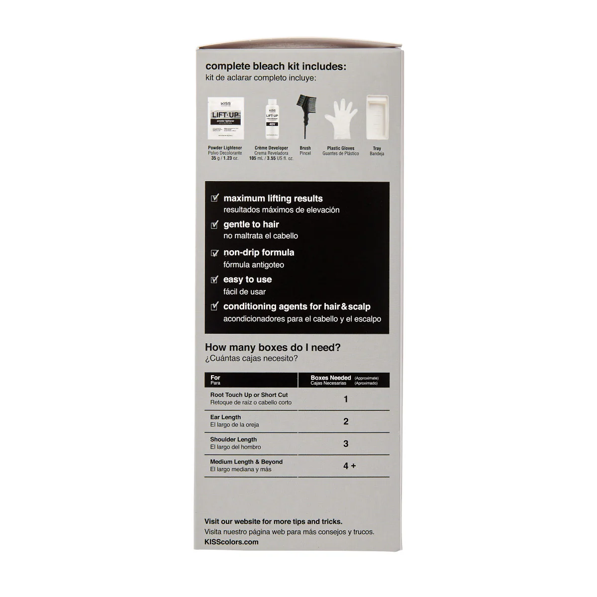 KISS Colors & Care Maximum Strength Lift-Up Complete Bleach Toner Kit – ICE - Image 6