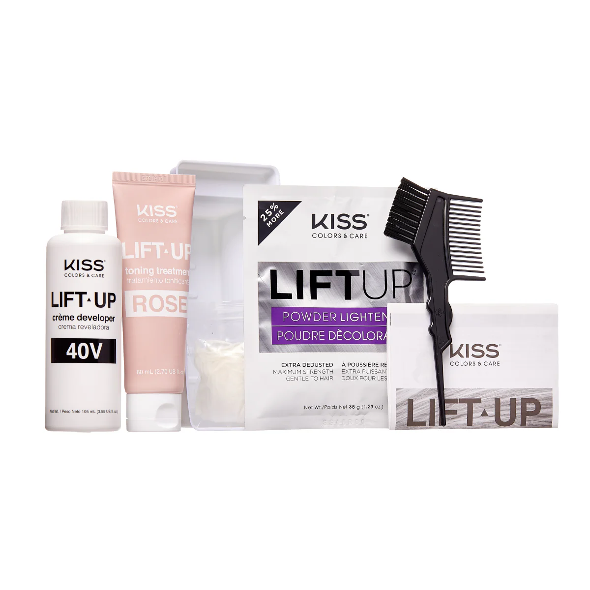 KISS LIFT UP COMPLETE BLEACH & TONE KIT – ROSE - Image 3