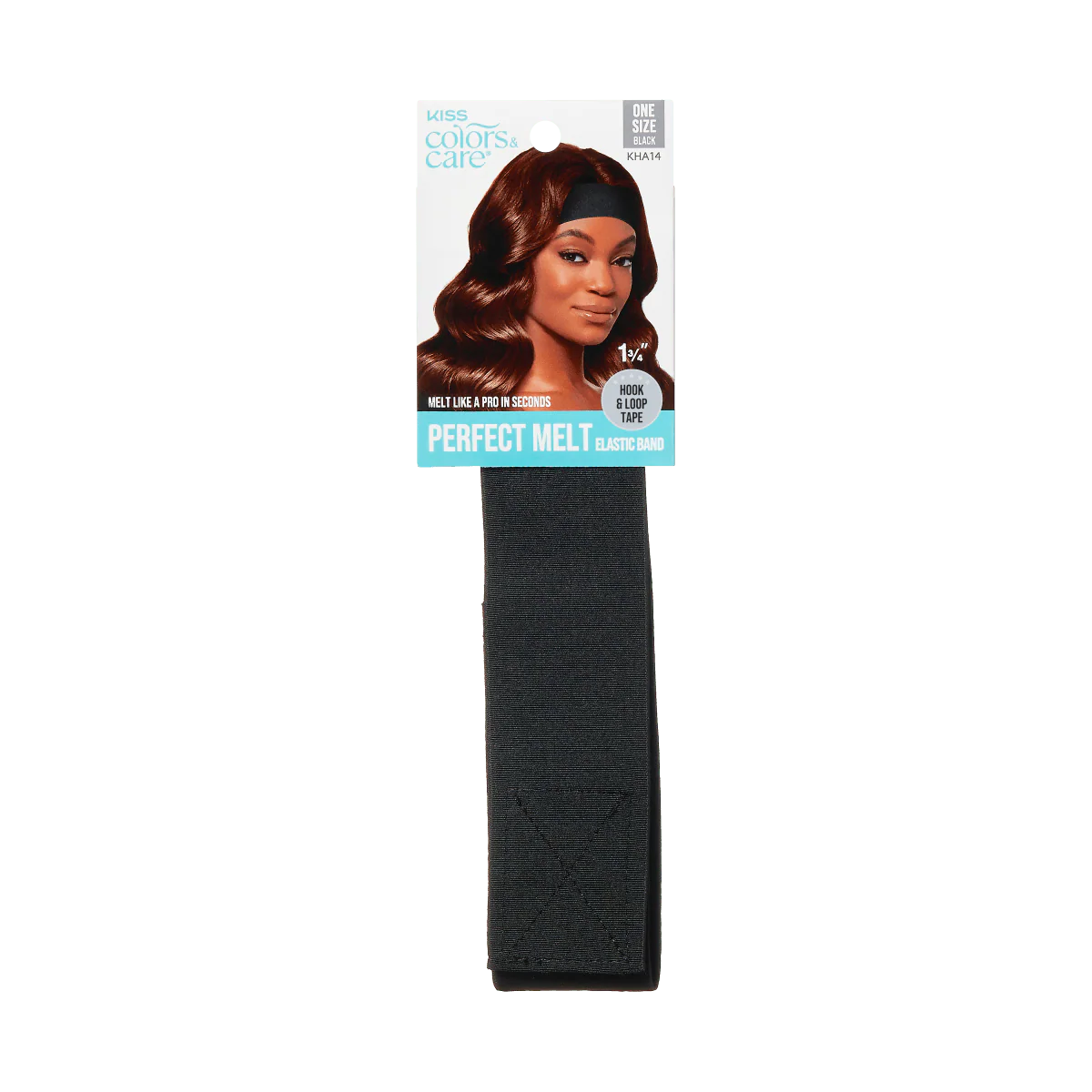 KISS Colors & Care Perfect Melt Elastic Band - Black, 1 3/4"