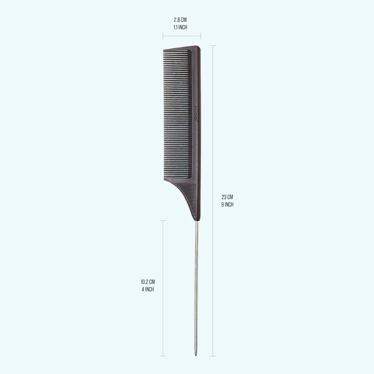 KISS Colors & Care Professional Carbon Fiber Pin Tail Comb - Image 7