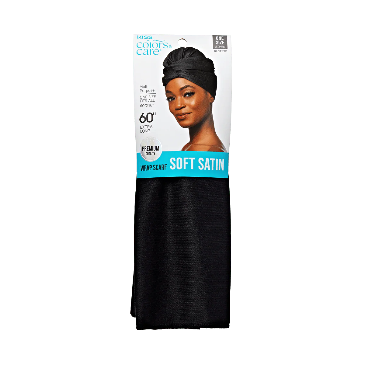 KISS Colors & Care SATIN WRAP SCARF - BLACK