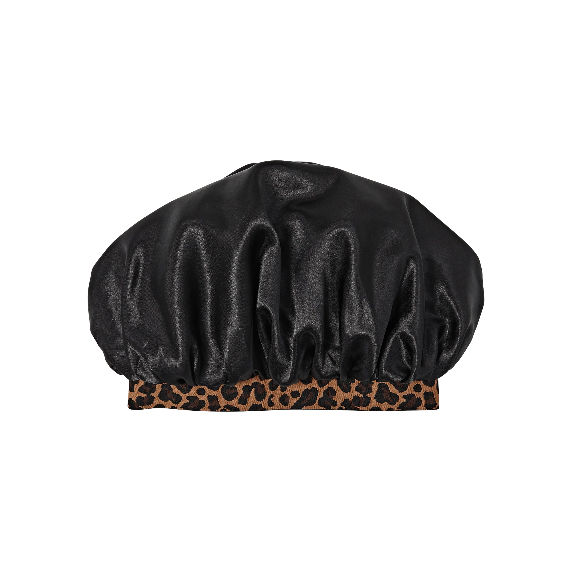 KISS Colors & Care Silky Charmeuse Satin Stylish Day & Night Cap - Black & Leopard - Image 6