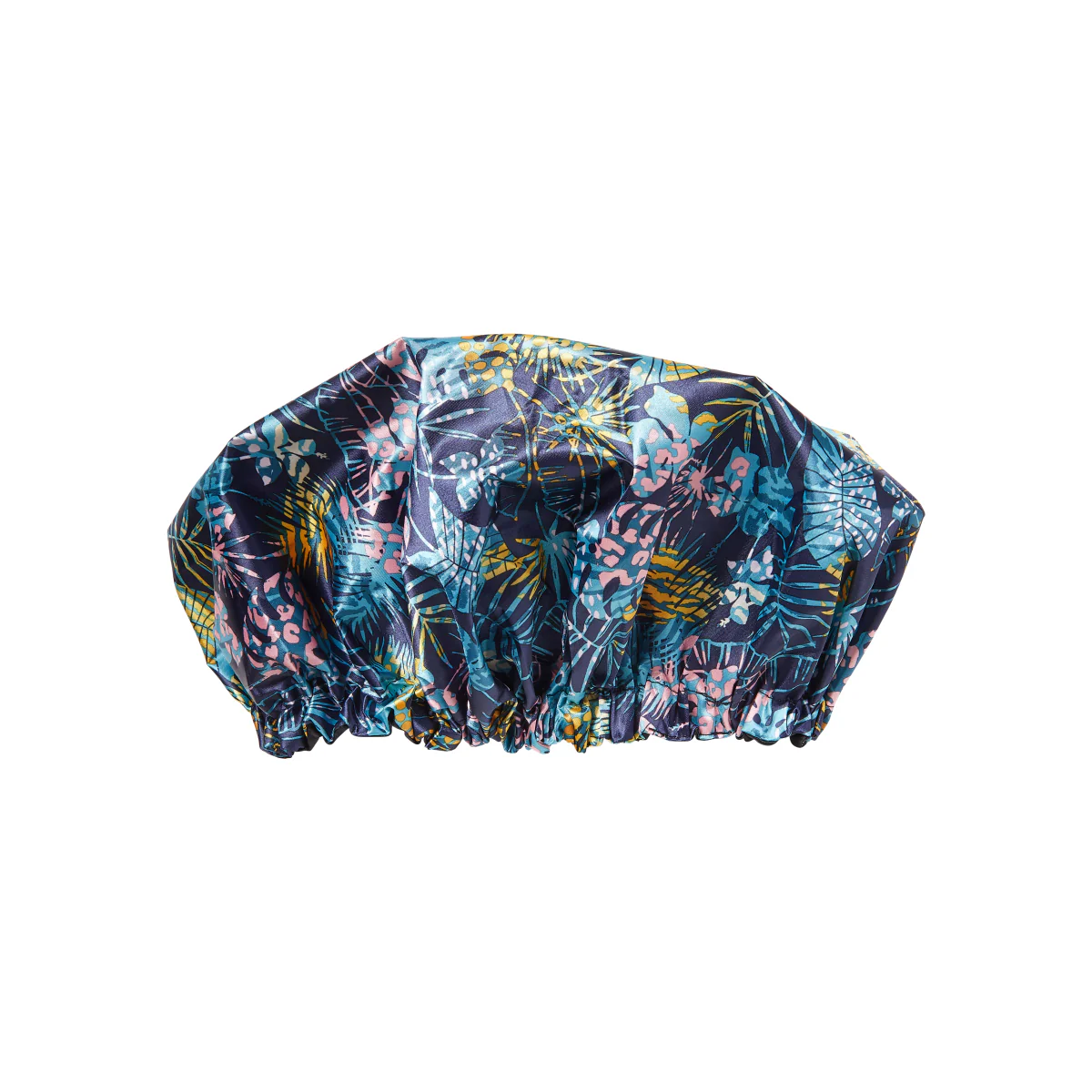 KISS Colors & Care Silky Satin Reversible Shower Cap - Tropical, X-Large - Image 3