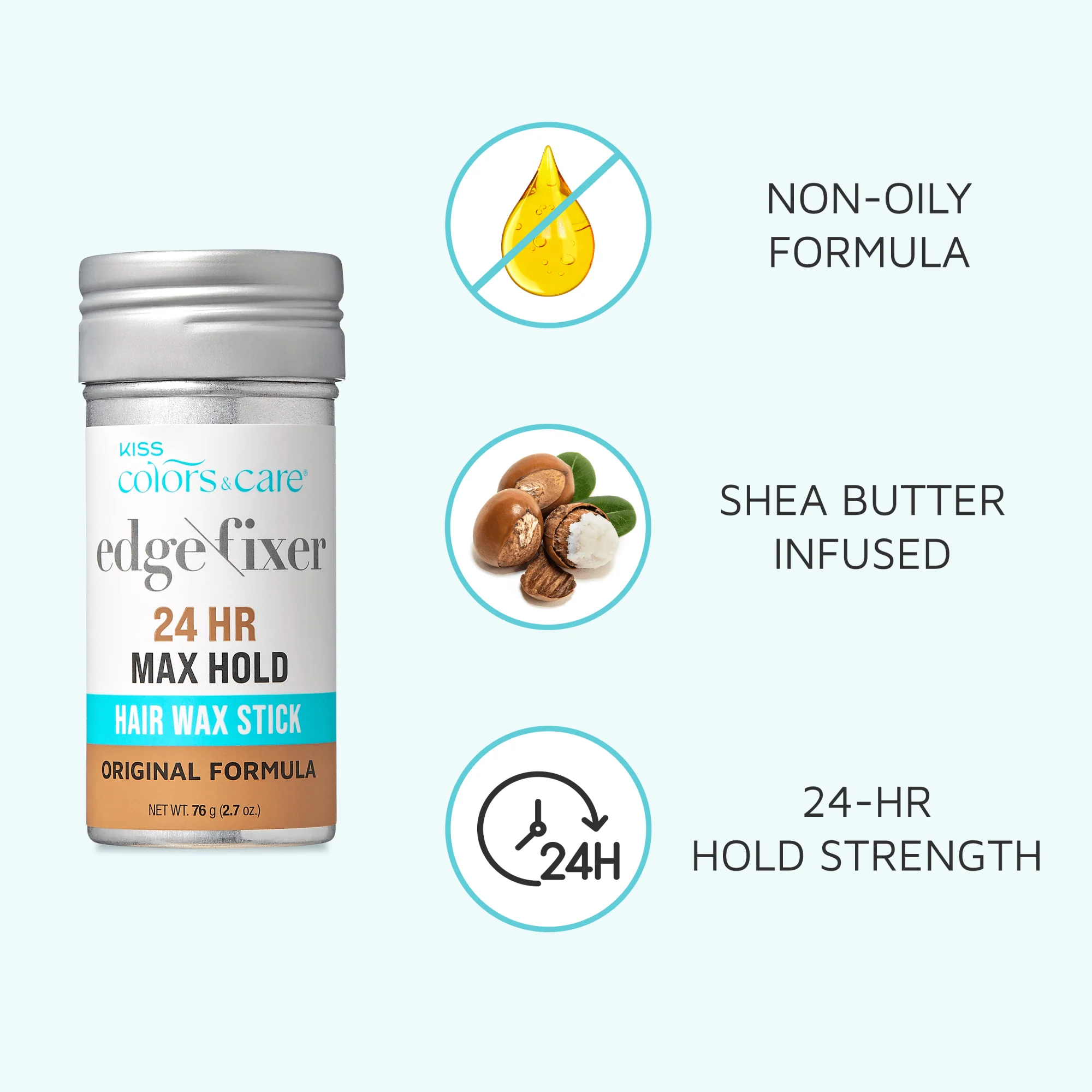 KISS Colors & Care Edge Fixer Wax Stick – Peach - Image 6