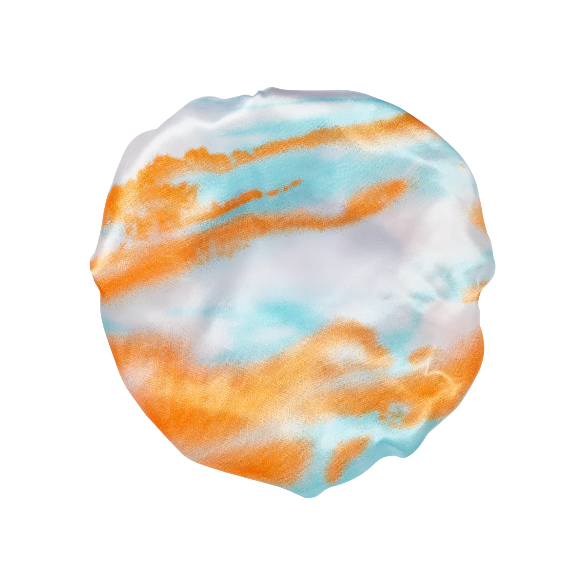 KISS Colors & Care Kids Satin Wide Band Bonnet - Tie Dye Orange Blue - Image 3