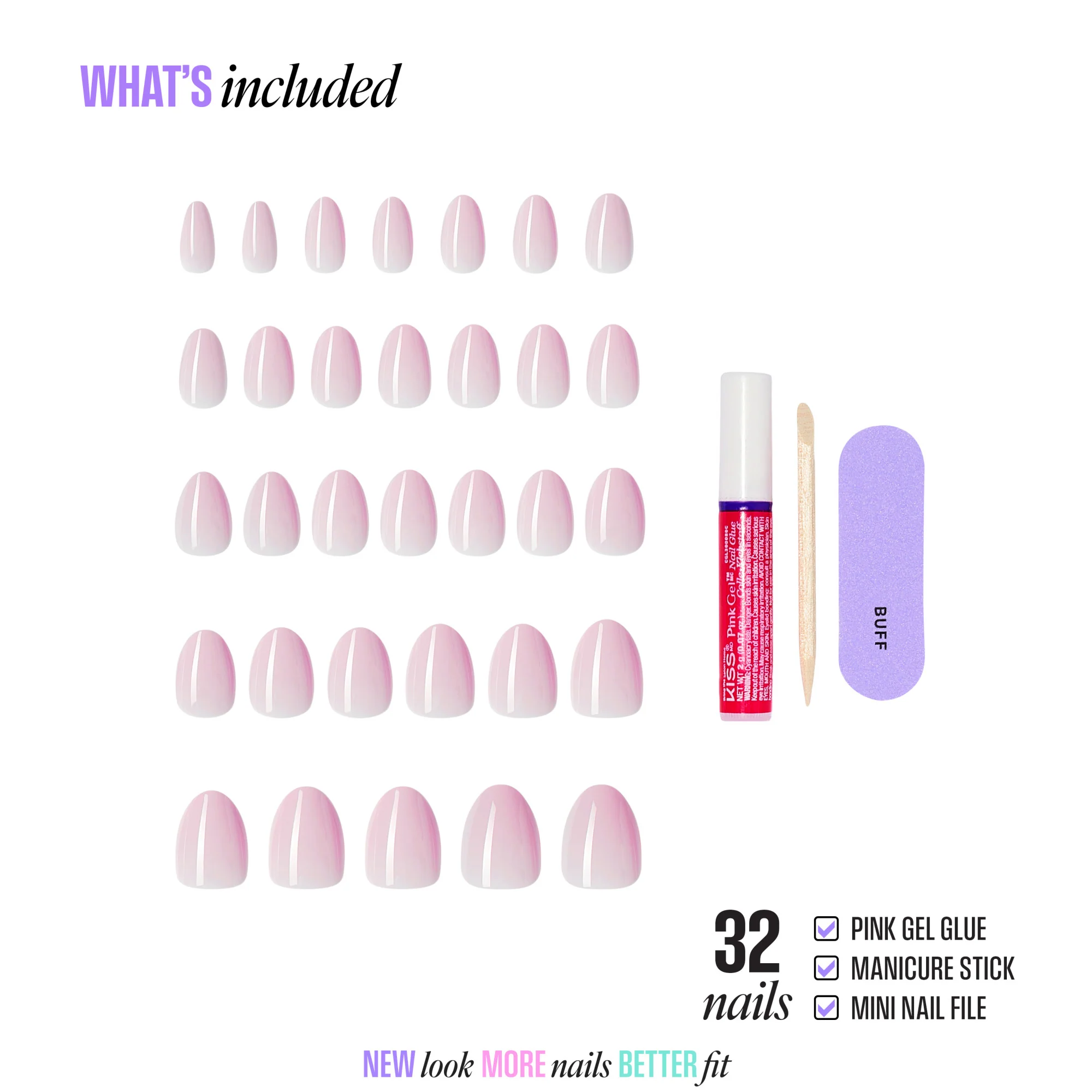 KISS CORE Color Press On Glue Nails - Euphonious - Image 4