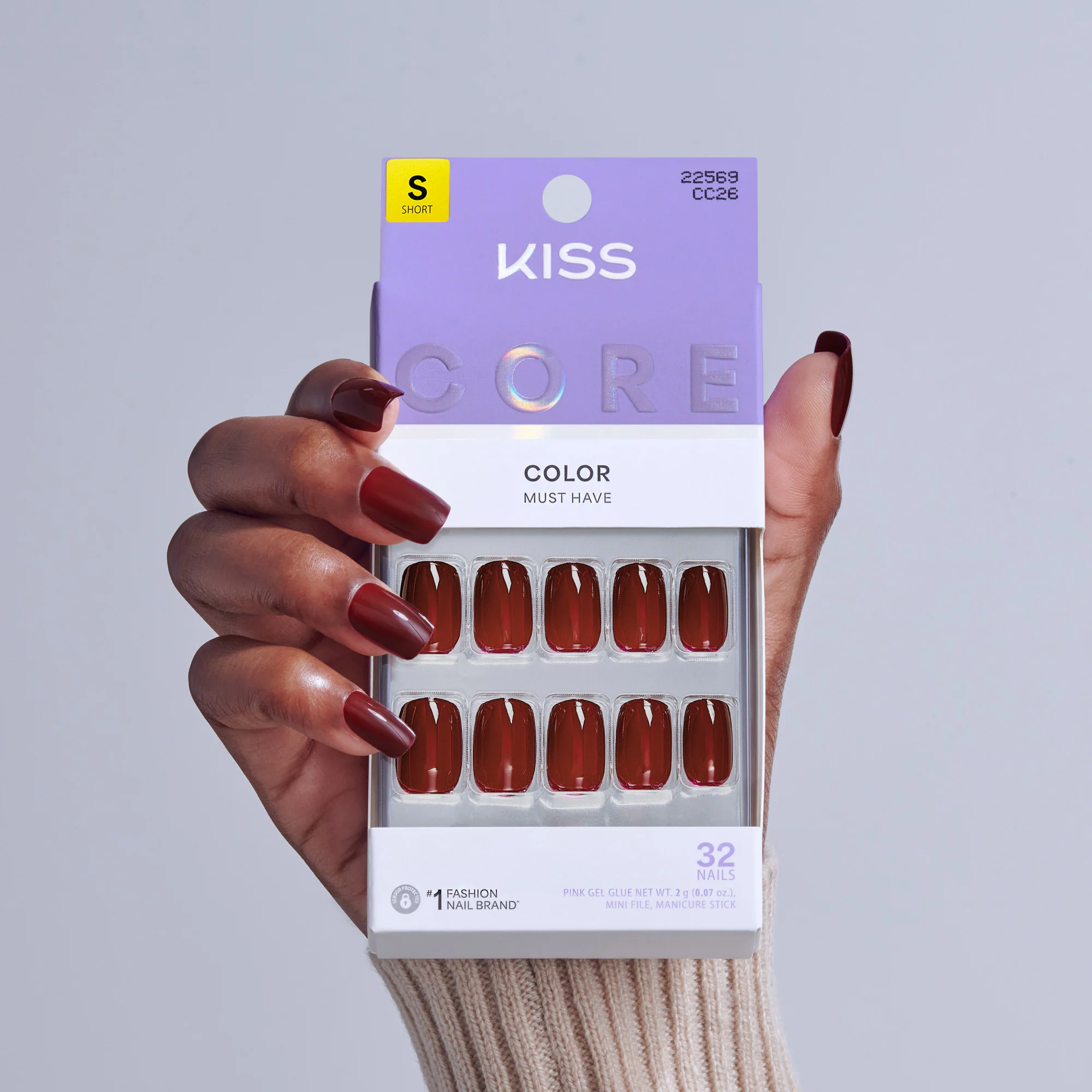 KISS CORE Color Press On Glue Nails - Sprightly - Image 2