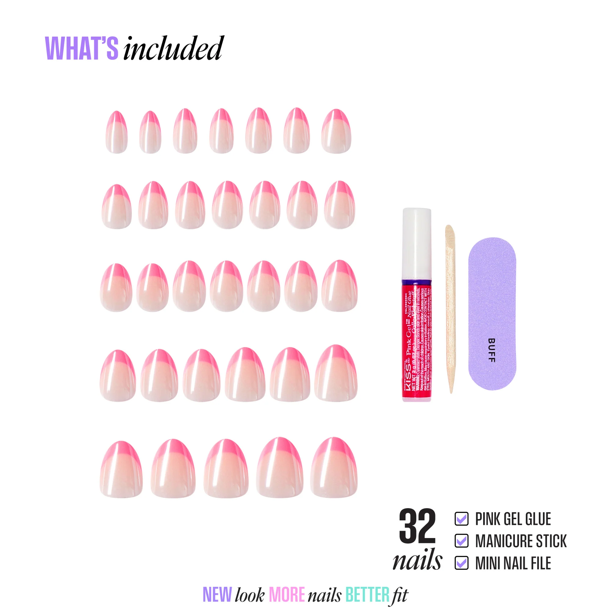 KISS CORE Design Press On Glue Nails - Shining Bright - Image 4