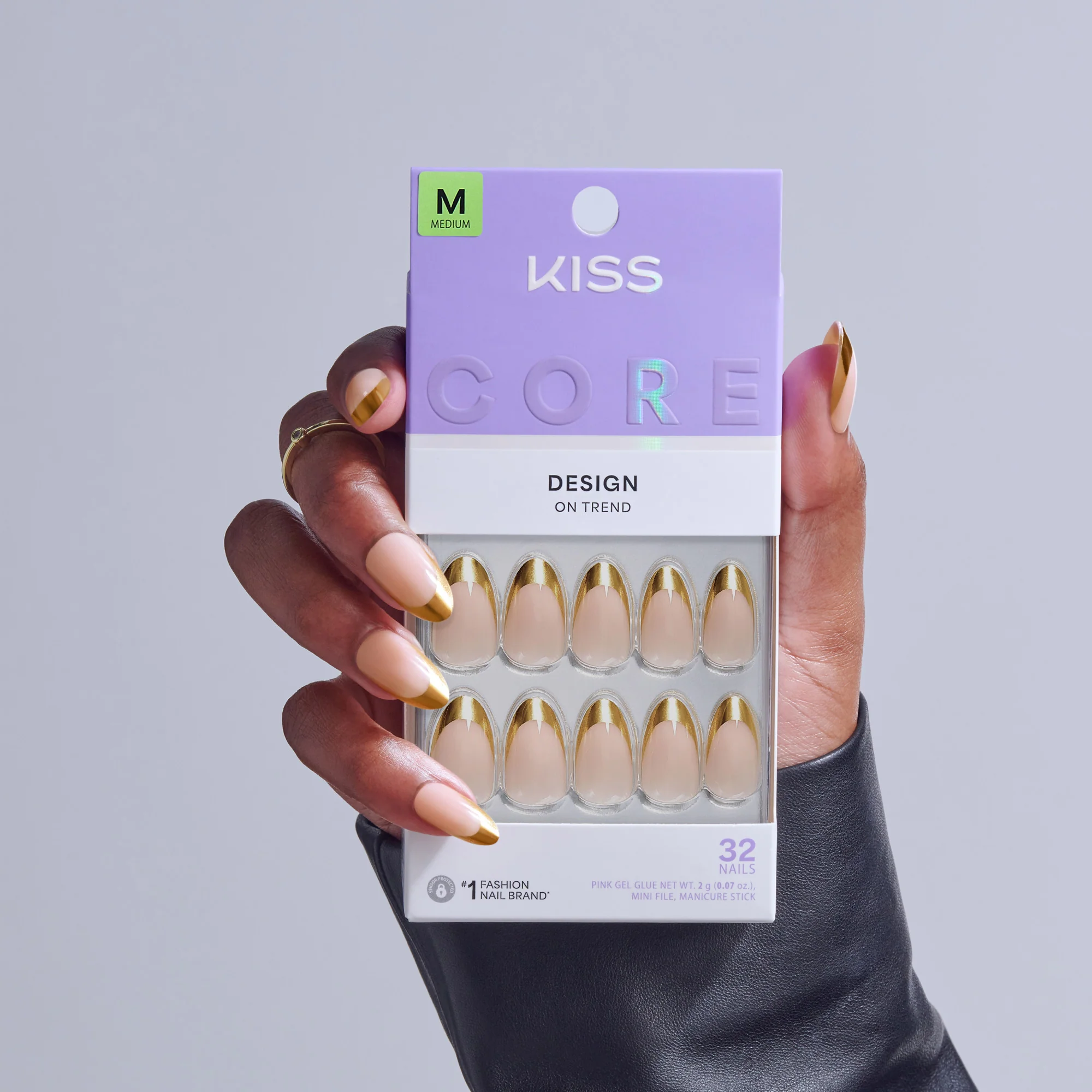 KISS CORE Design Press On Glue Nails - Together - Image 2