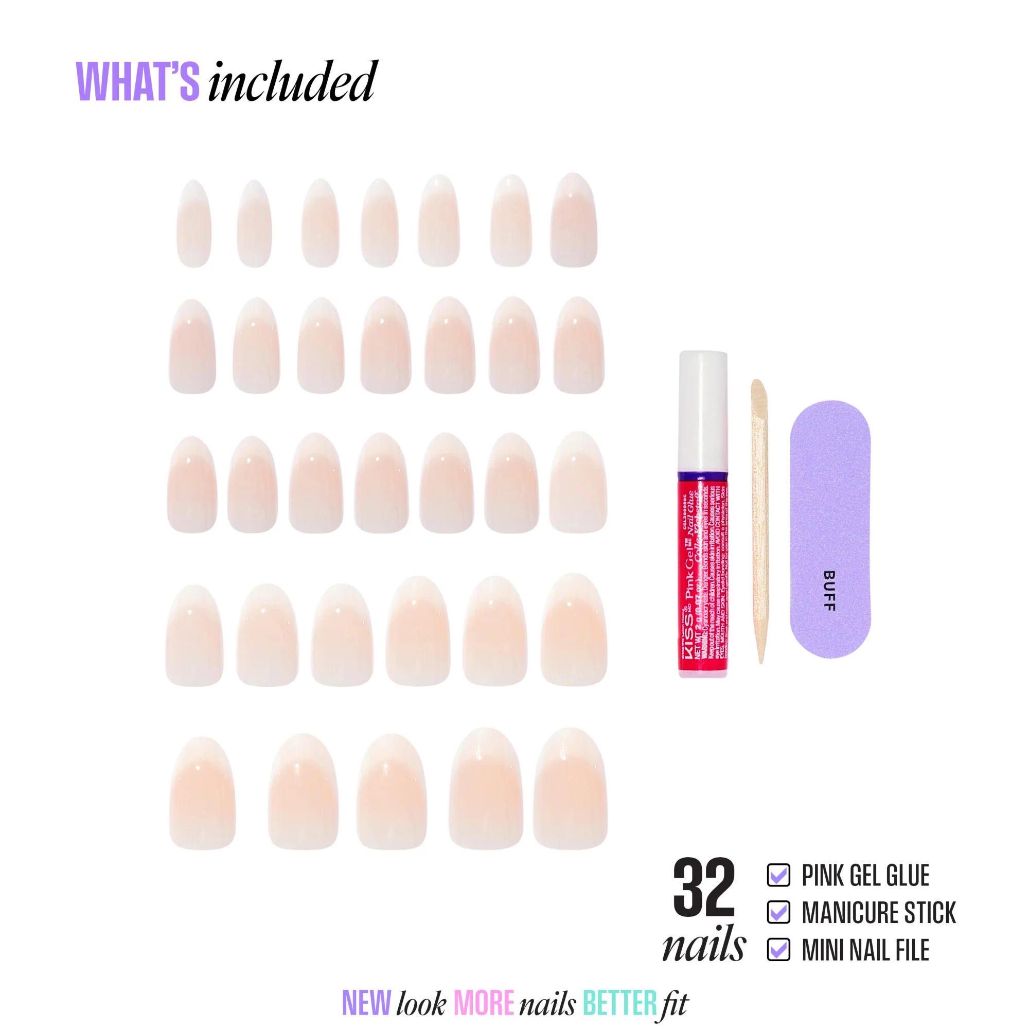 KISS CORE French Press On Glue Nails – Burble - Image 4