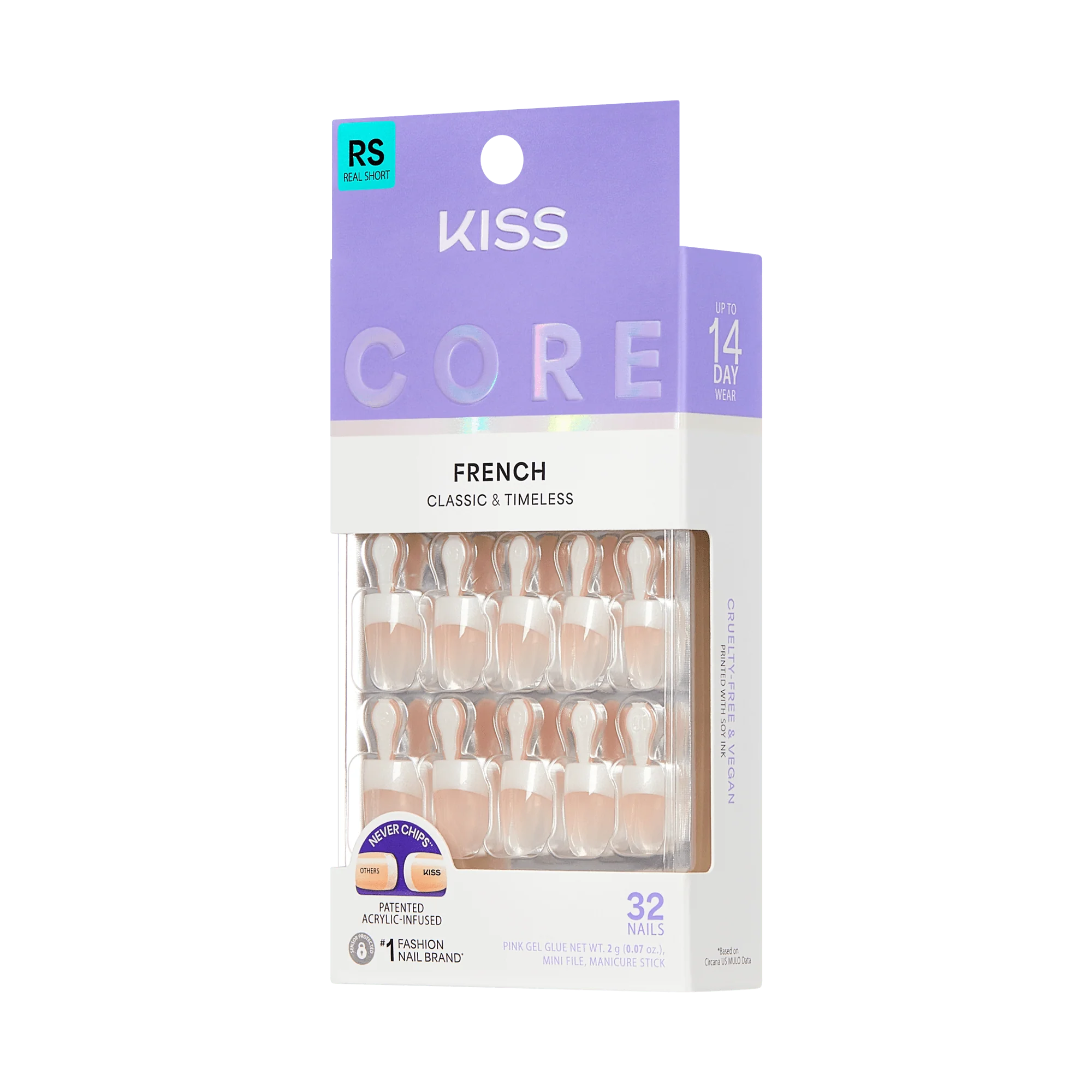 KISS CORE French Press On Glue Nails - I Wish - Image 6