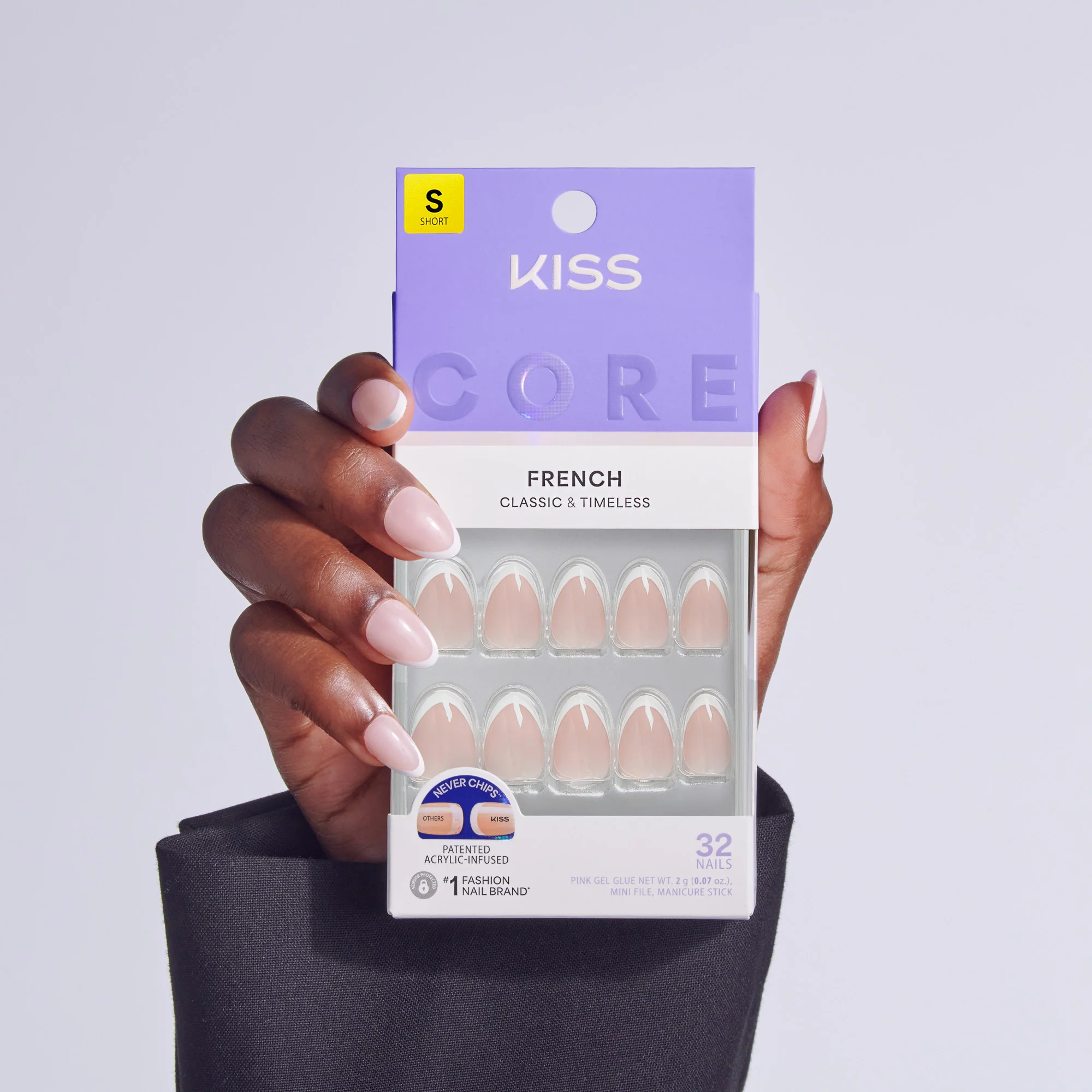 KISS CORE French Press On Glue Nails – Passionate - Image 2