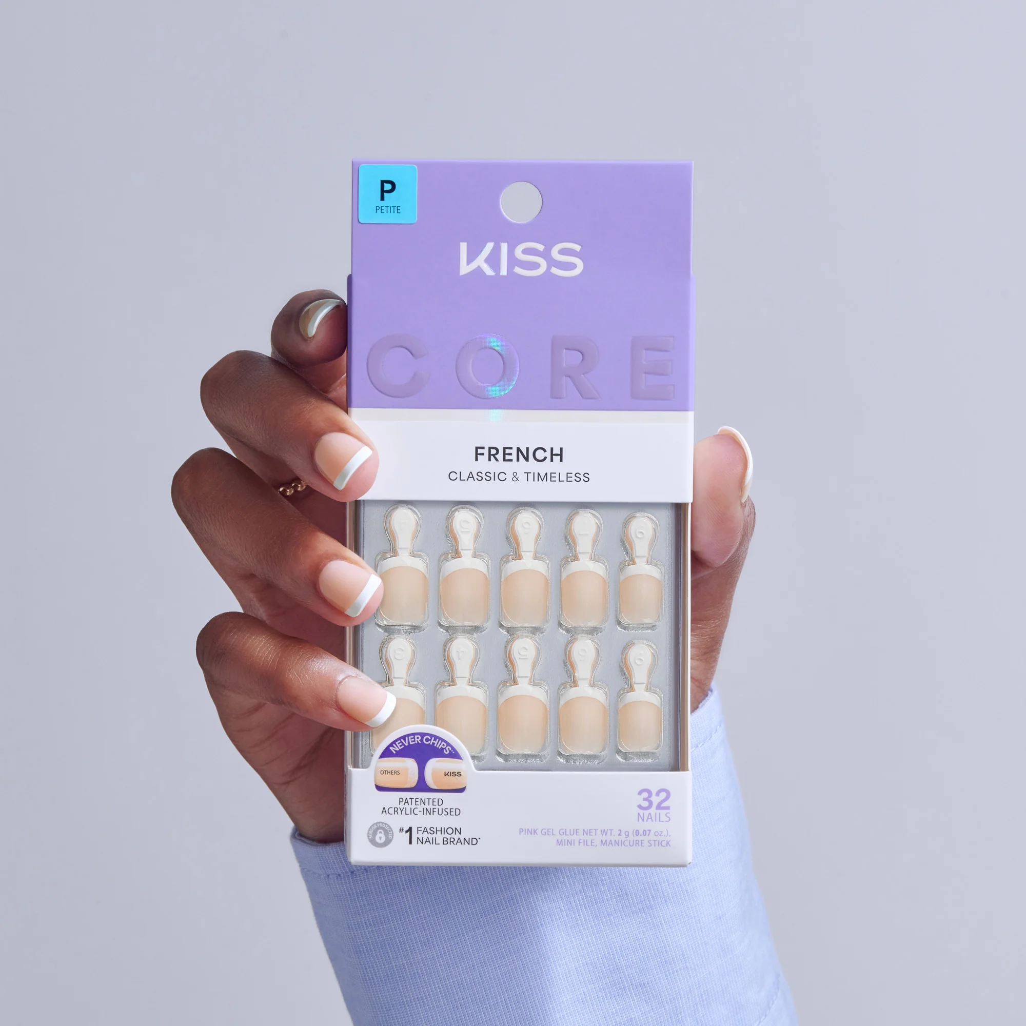 KISS CORE French Press On Glue Nails – Perfection - Image 2