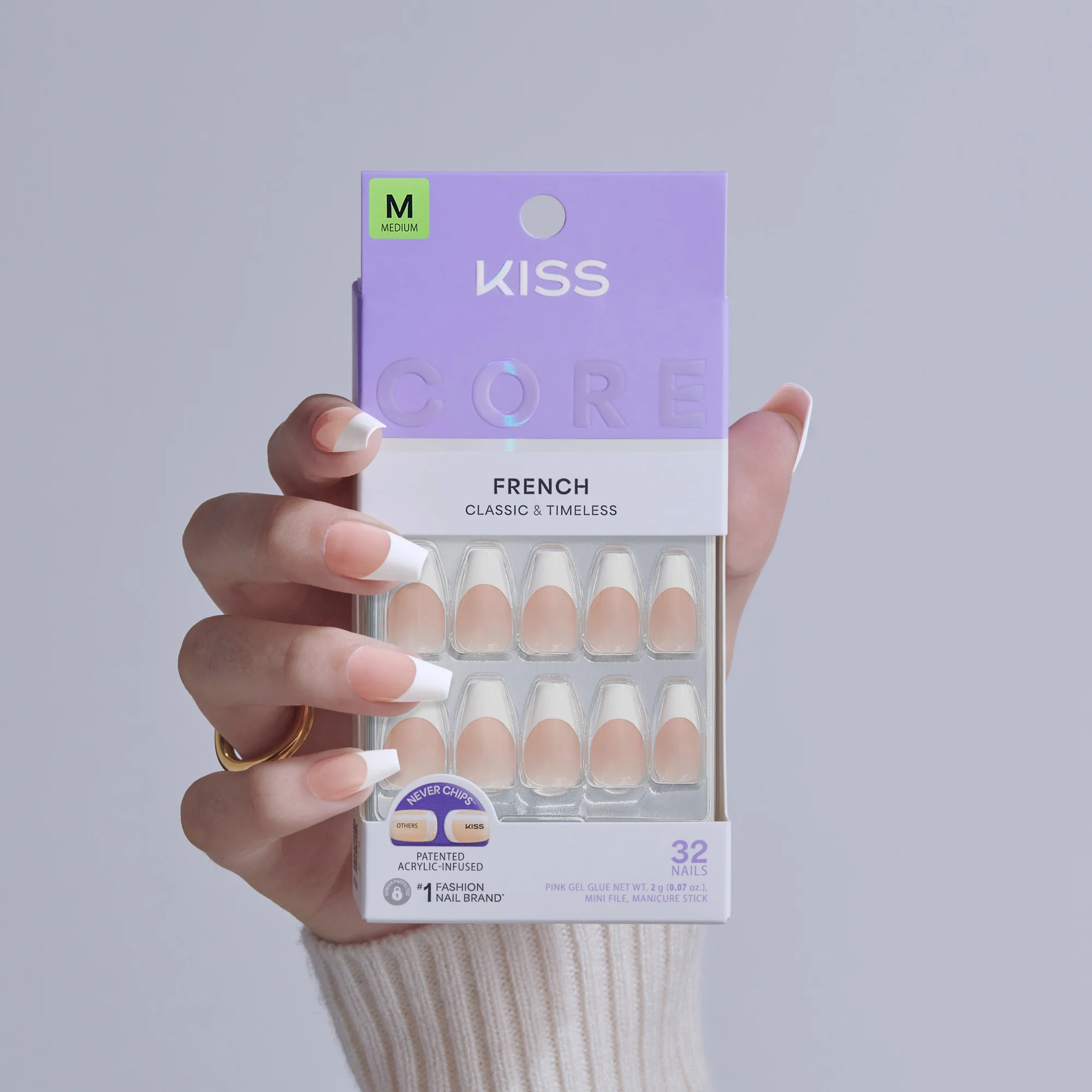 KISS CORE French Press On Glue Nails – Reunion - Image 2