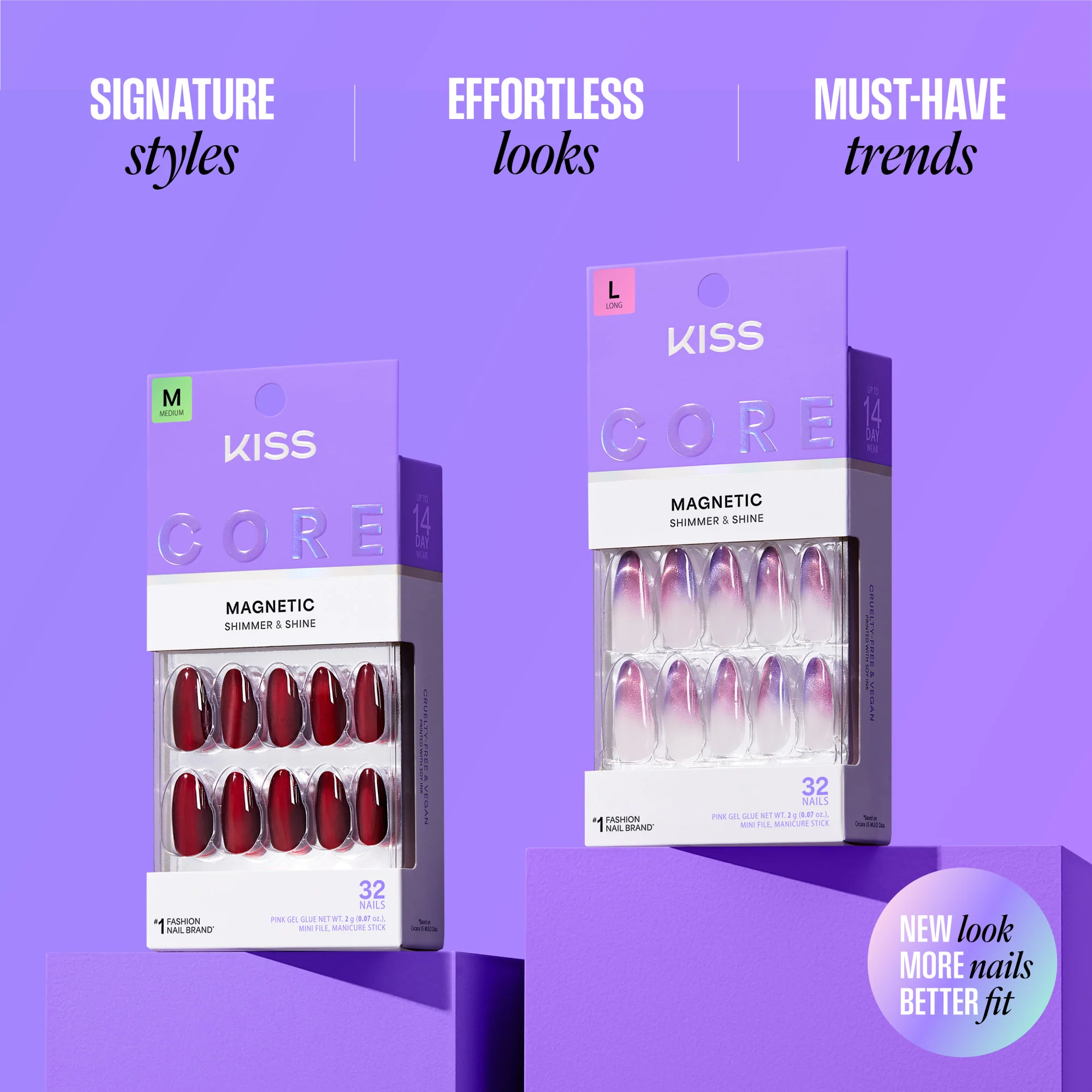 KISS CORE Magnetic Press On Glue Nails – Shimmering - Image 12