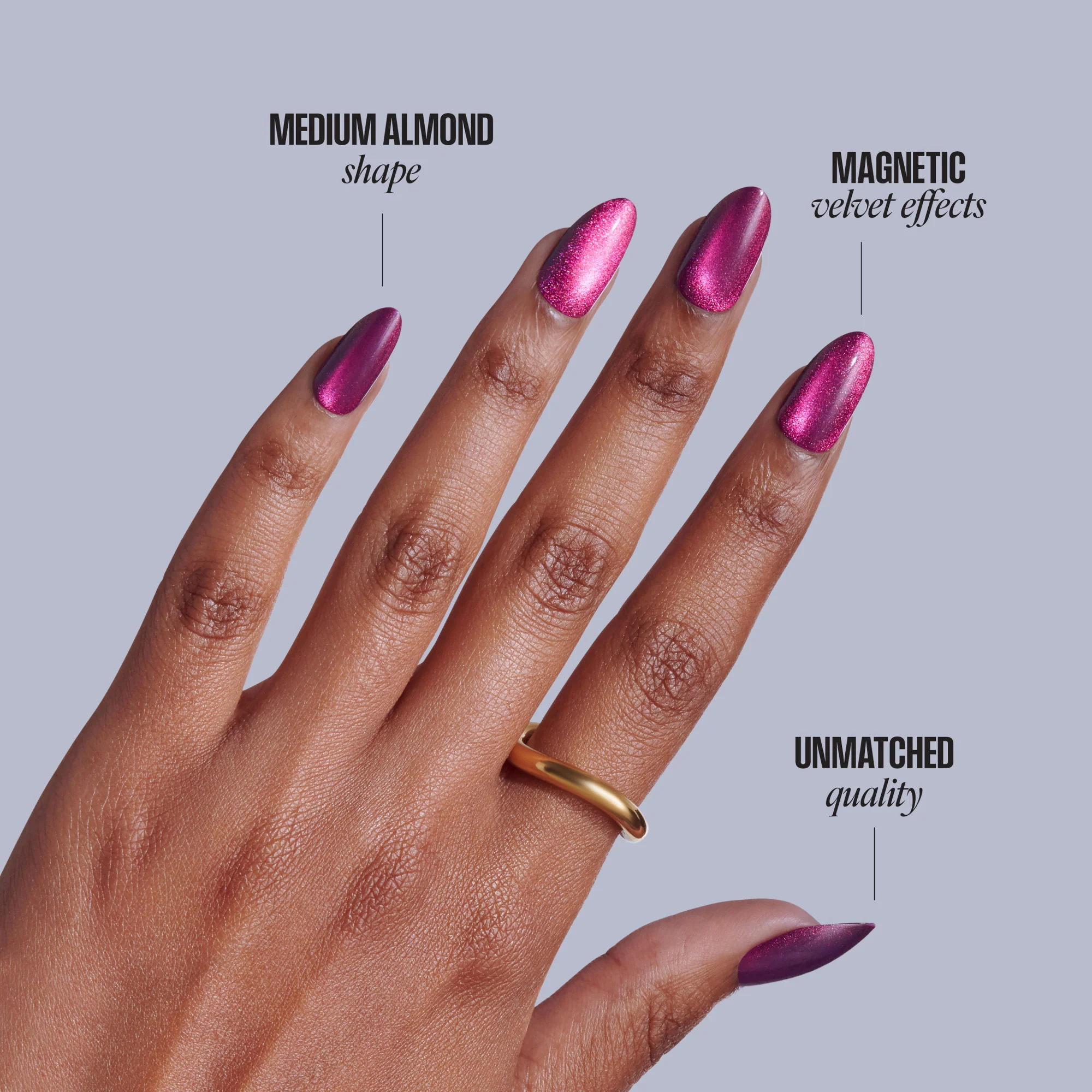 KISS CORE Magnetic Press On Glue Nails - Glittering - Image 7