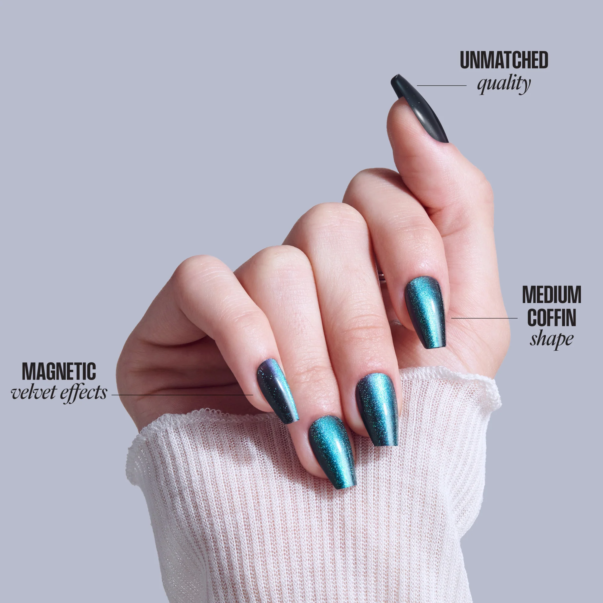 KISS CORE Magnetic Press On Glue Nails – Shimmering - Image 9