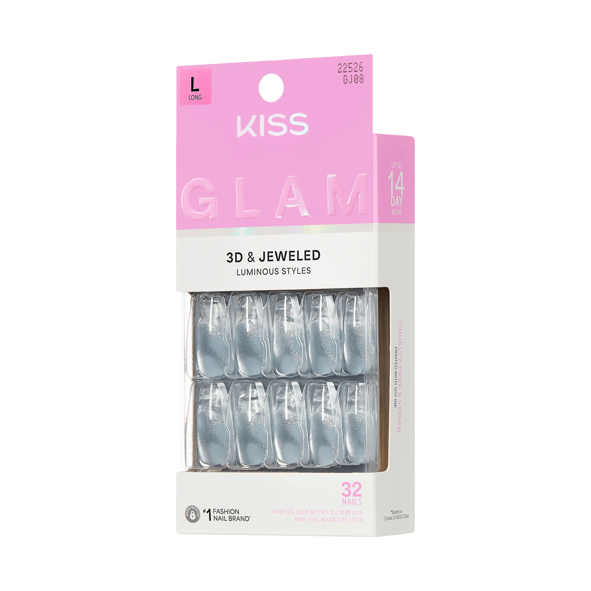 KISS GLAM 3D & Jewel Press On Glue Nails - Seraphic - Image 6