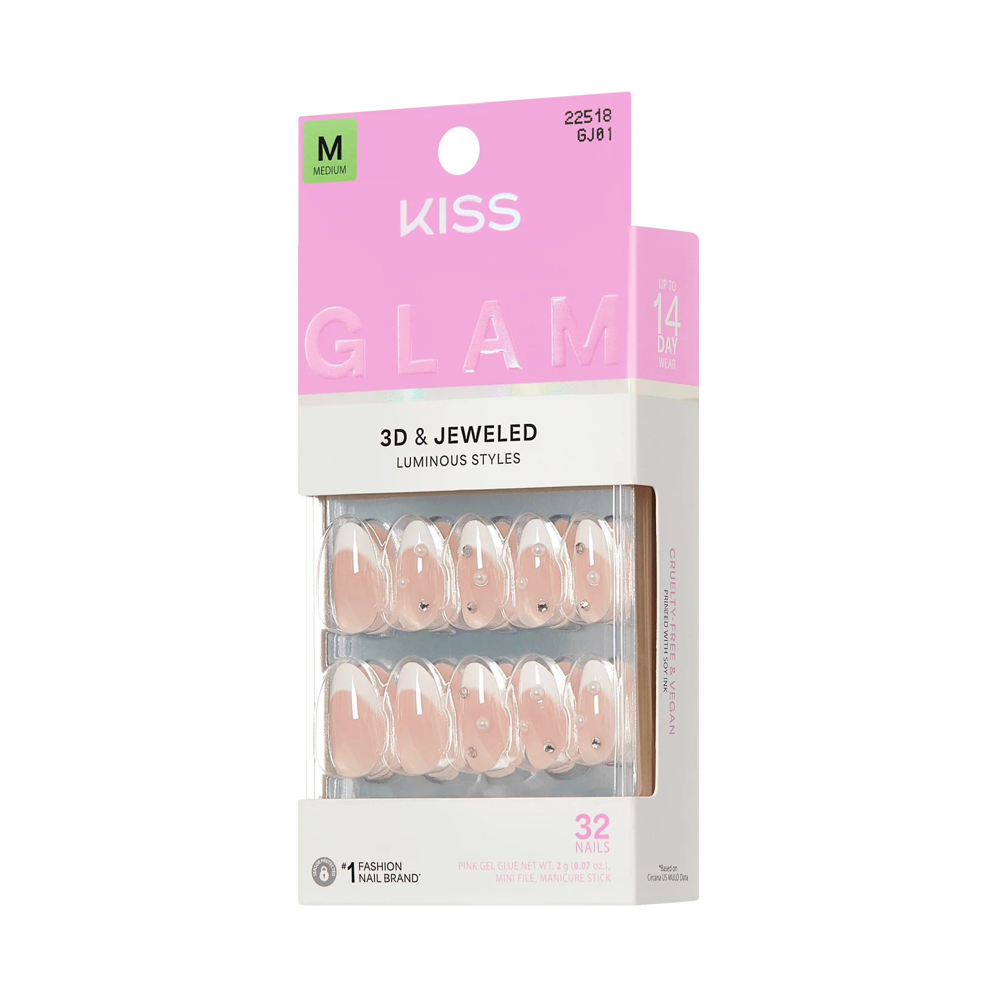 KISS GLAM 3D & Jewel Press On Glue Nails  - Serendipity Awaits - Image 10