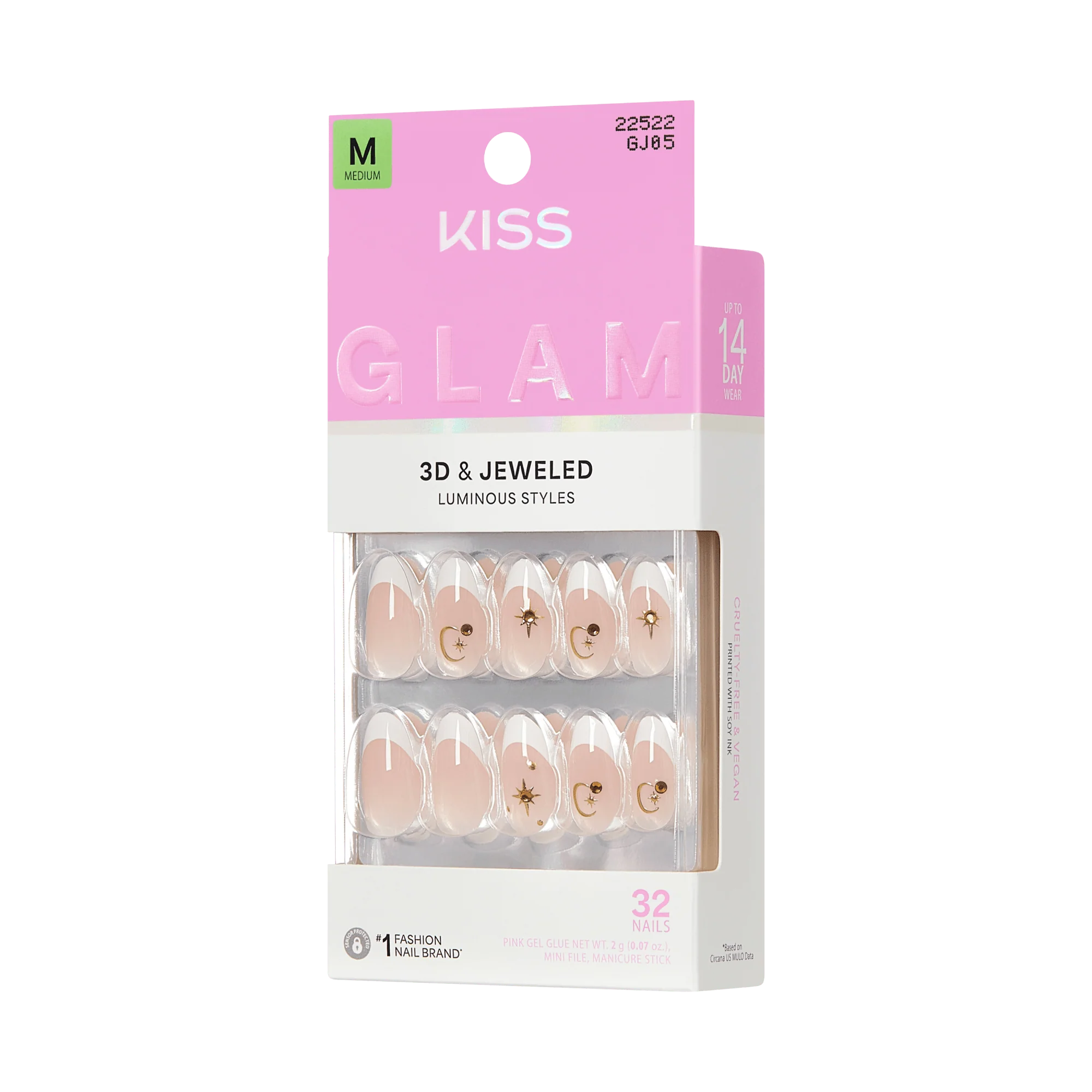 KISS GLAM 3D & Jewel Press On Glue Nails – Zephyr - Image 8