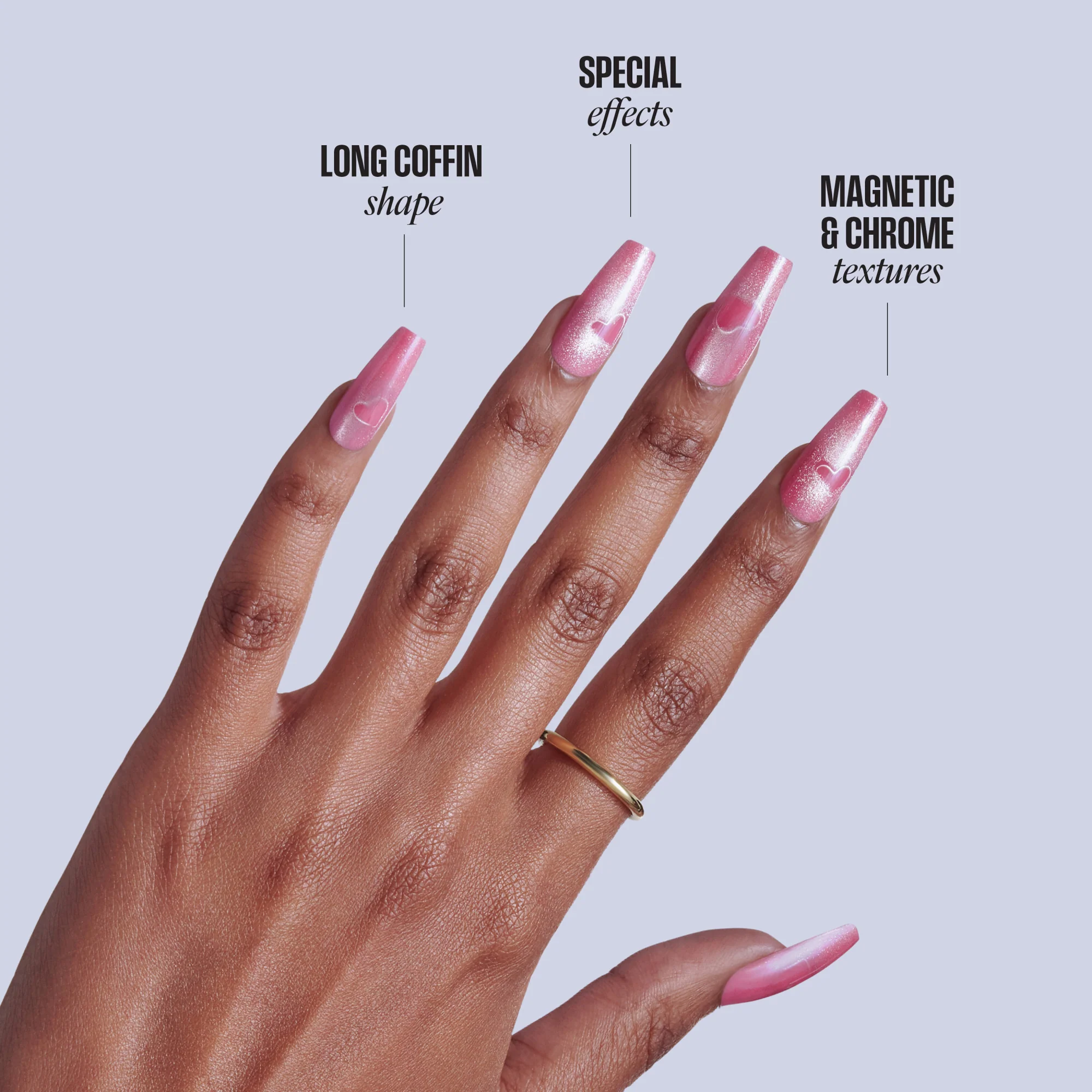 KISS GLAM Embellished Press On Glue Nails - Pink Sugar - Image 9