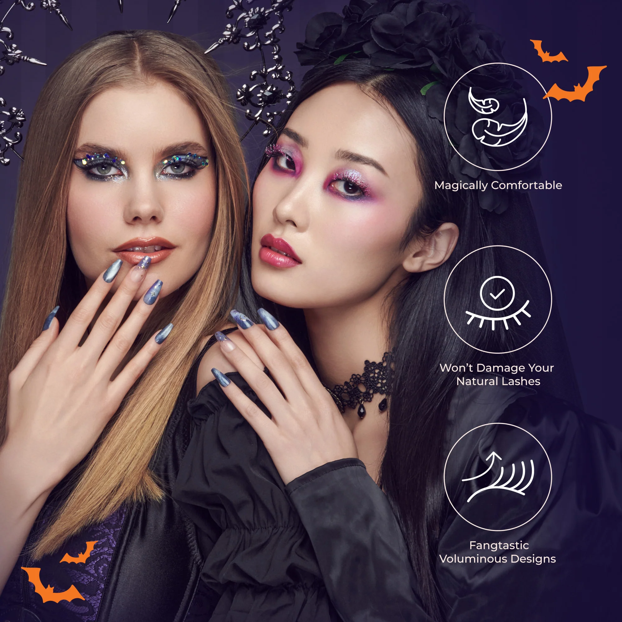 KISS Halloween 'Full Moon Fantasy' False Eyelashes, Light Volume - Gothic Glam - Image 6